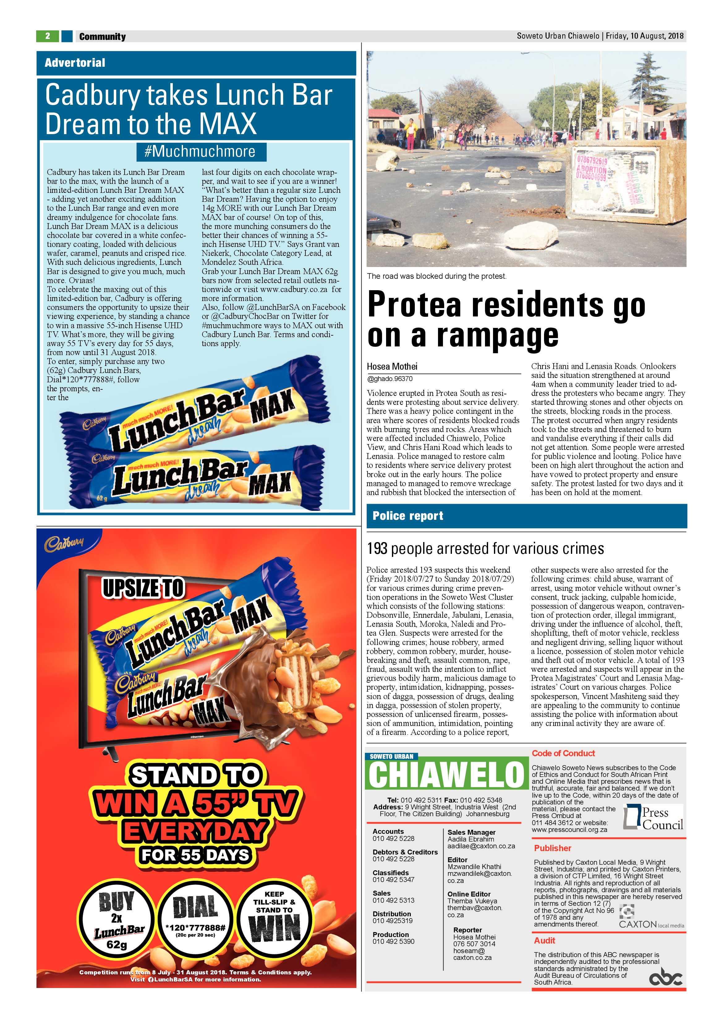 Chiawelo – August 10, 2018 issue page 2