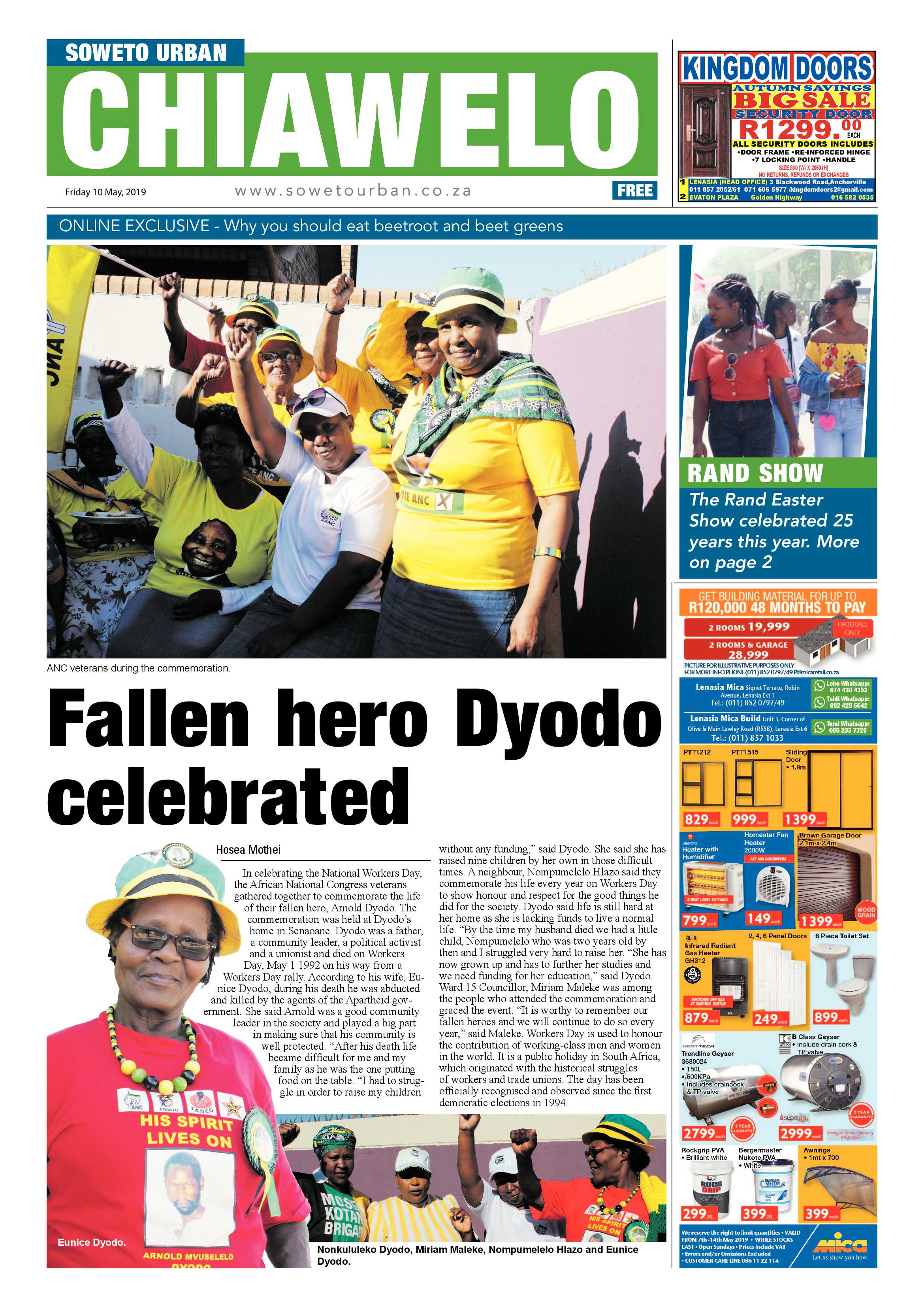 Chiawelo News May 10 2019 Soweto Urban