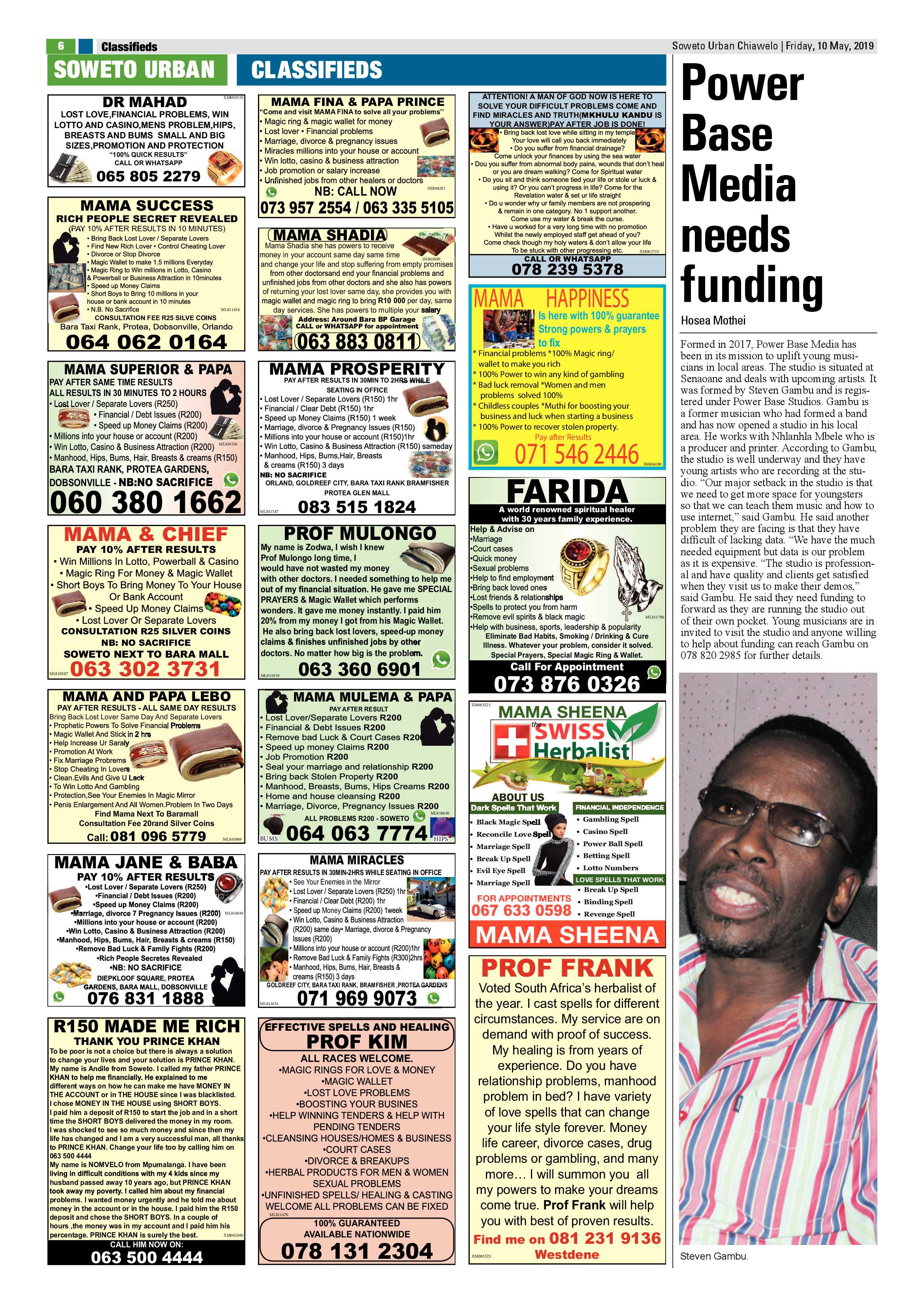 Chiawelo News – May 10, 2019 page 6