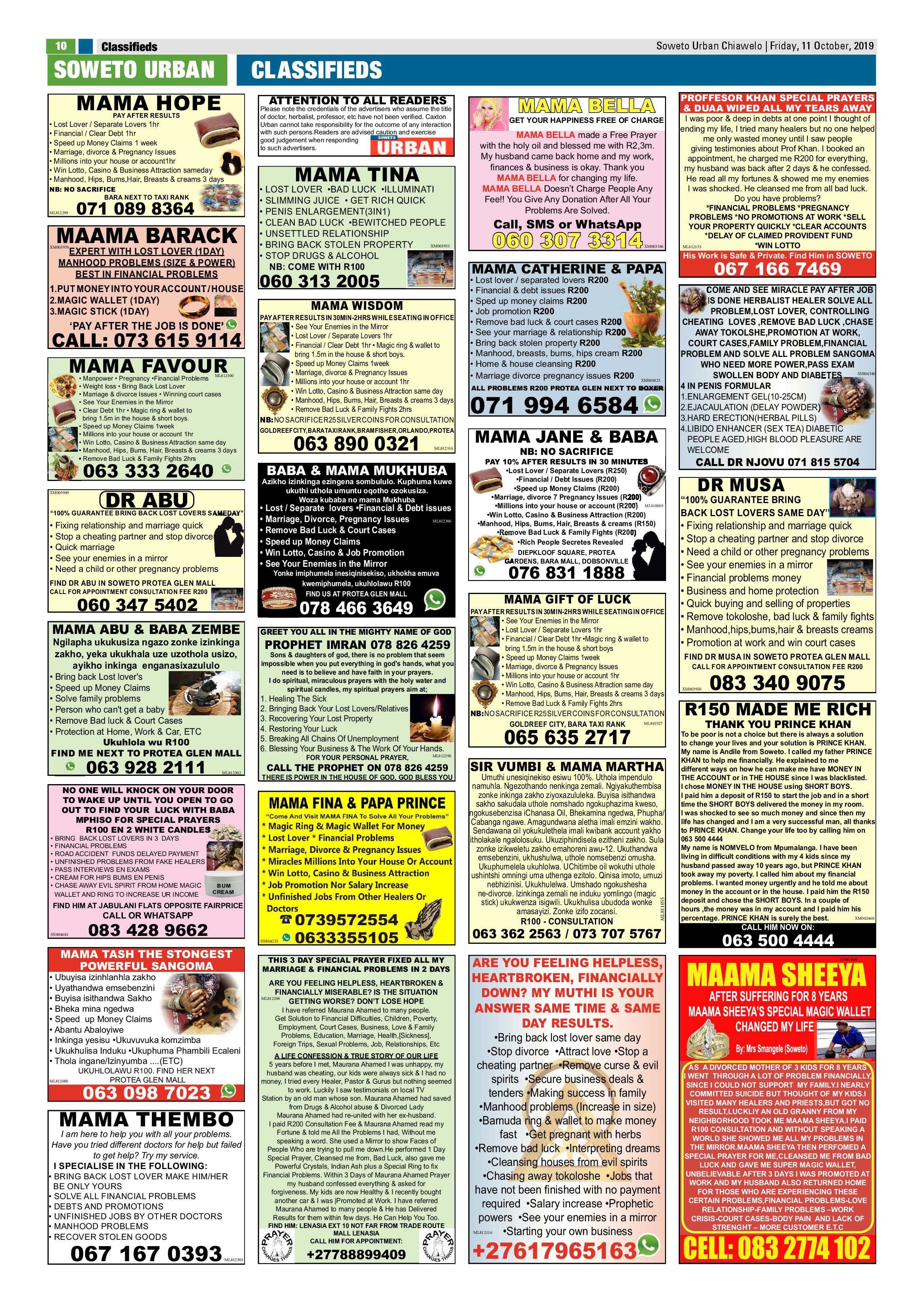 Chiawelo News – October 11, 2019 page 10