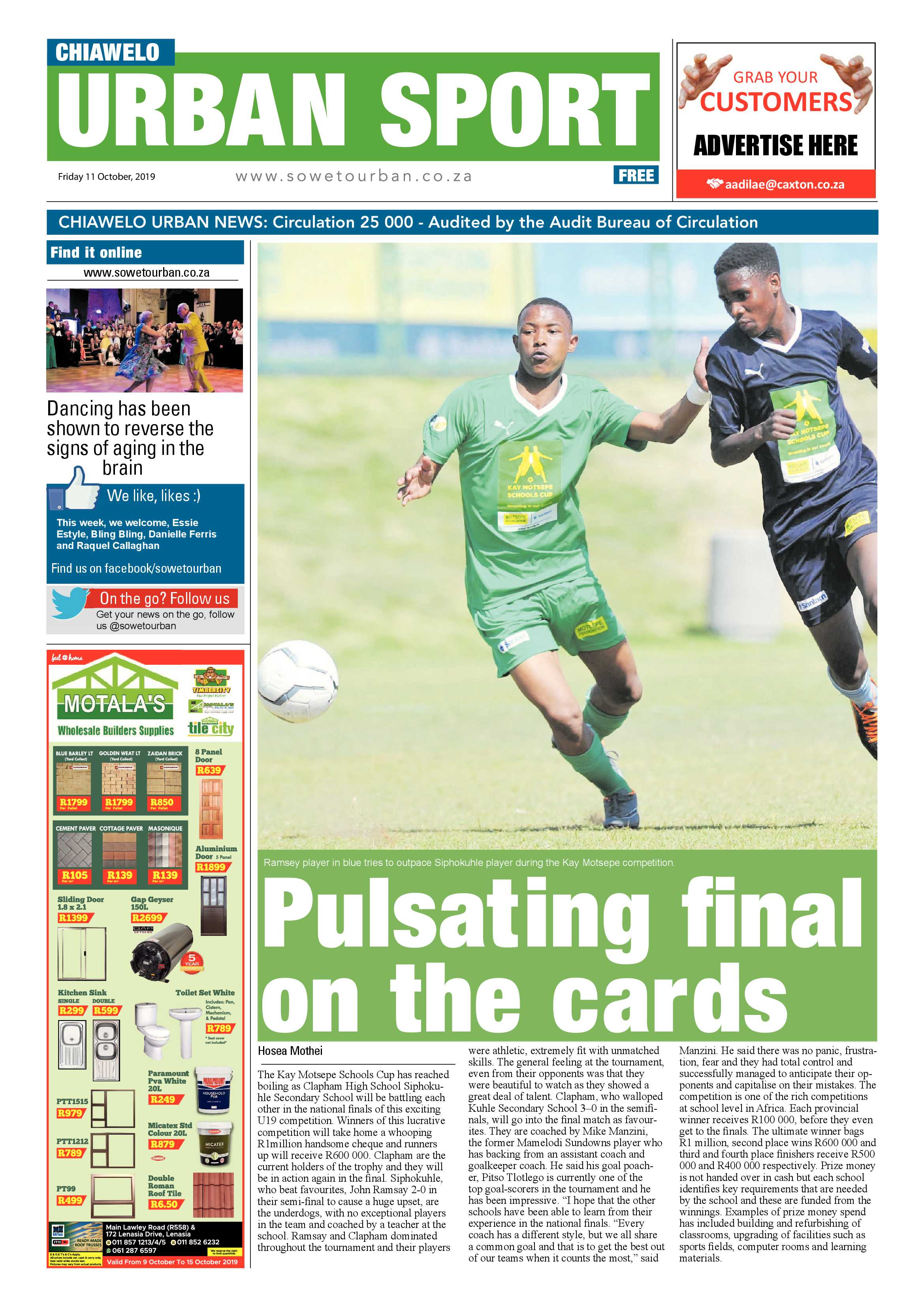 Chiawelo News – October 11, 2019 page 12