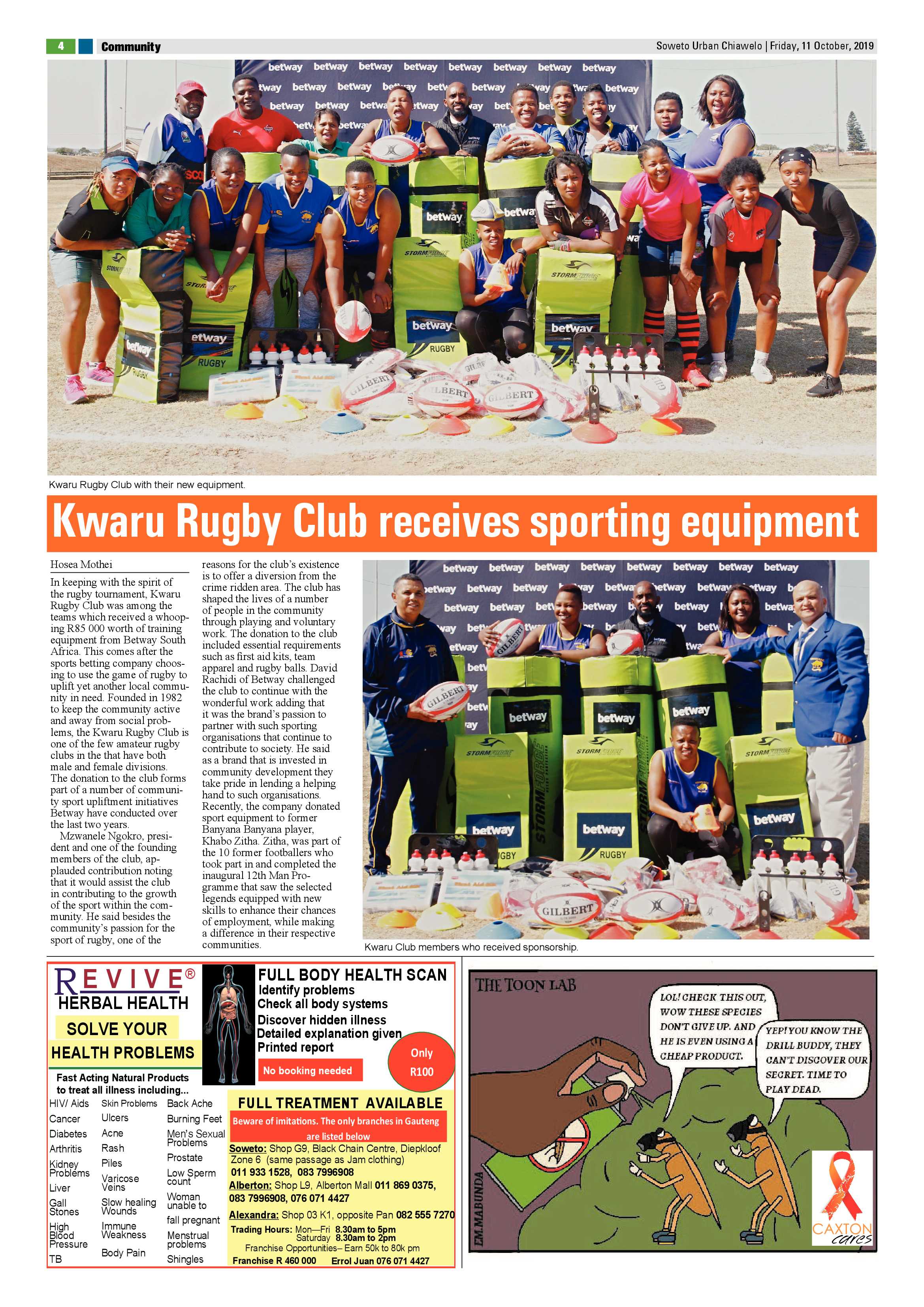 Chiawelo News – October 11, 2019 page 4