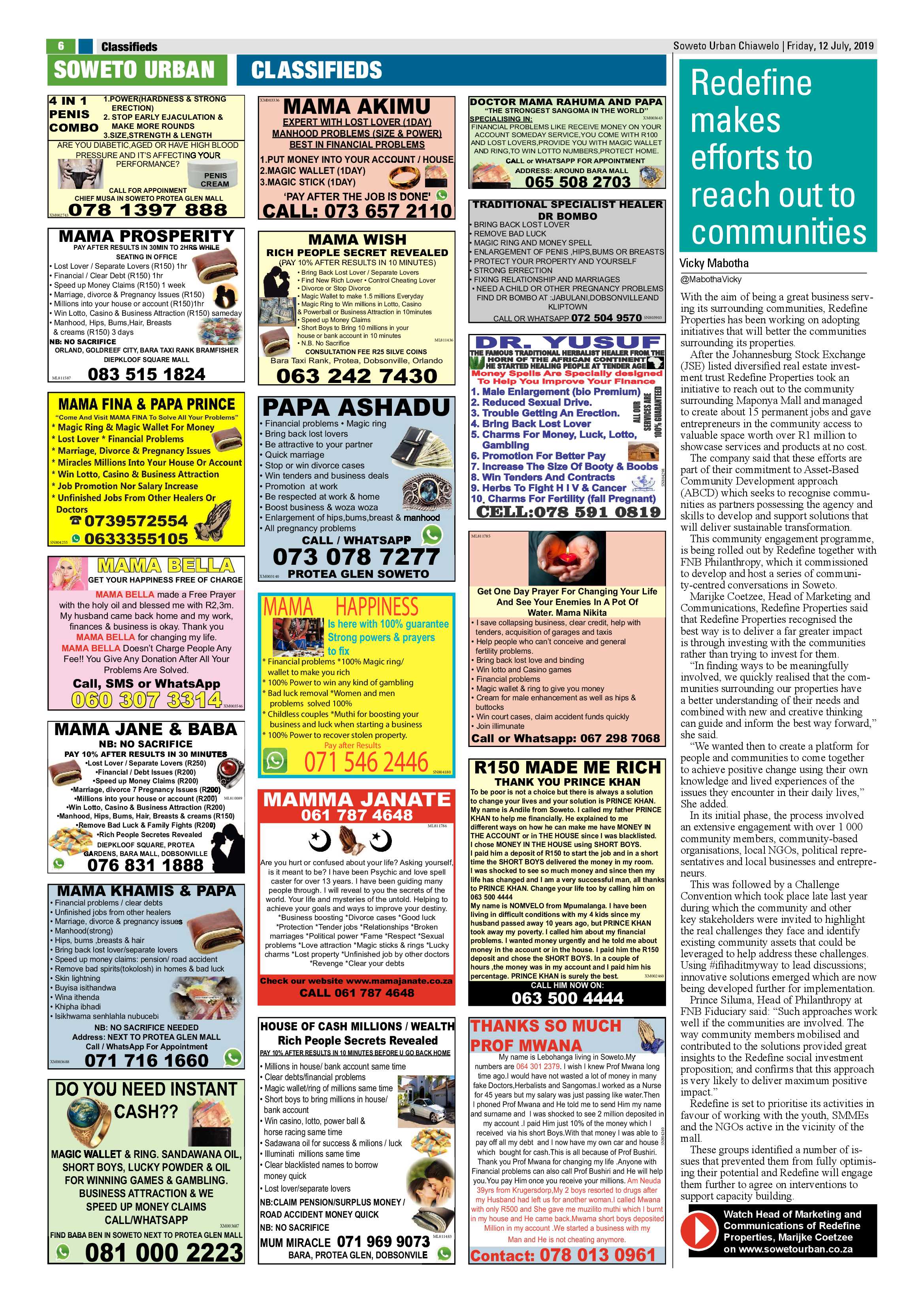 Chiawelo News – July 12, 2019 page 6