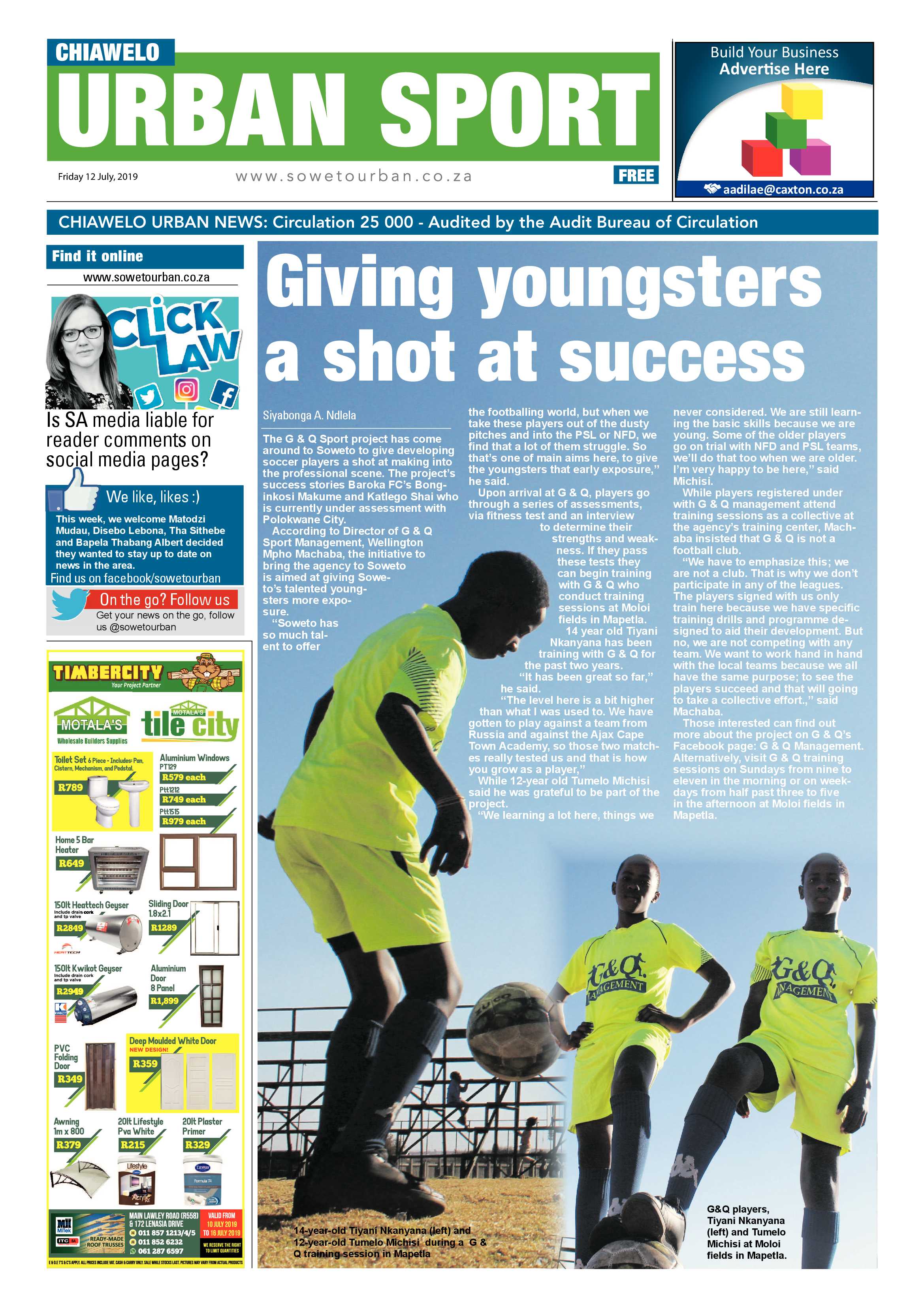 Chiawelo News – July 12, 2019 page 8