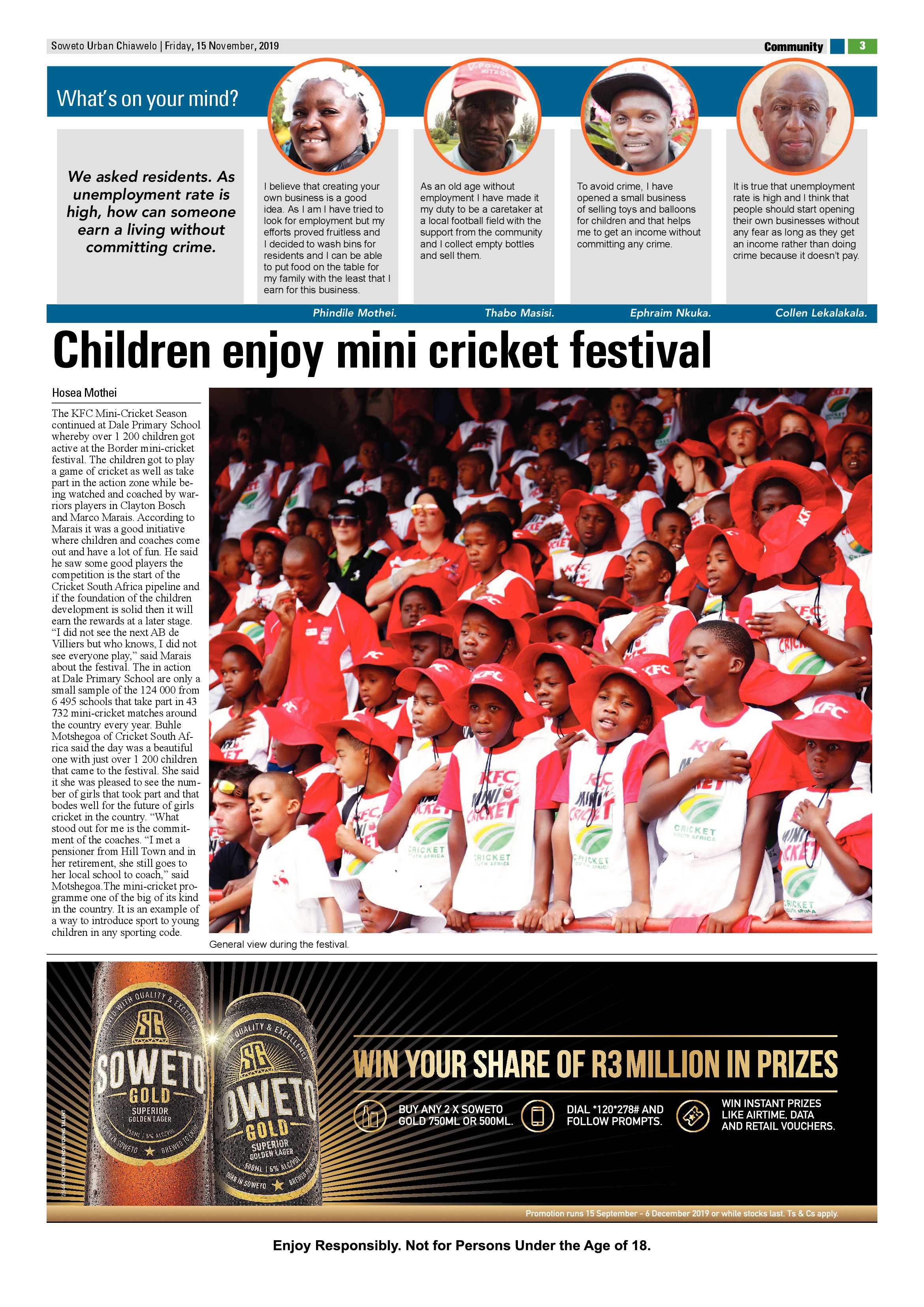 Chiawelo News – November 15, 2019 page 3