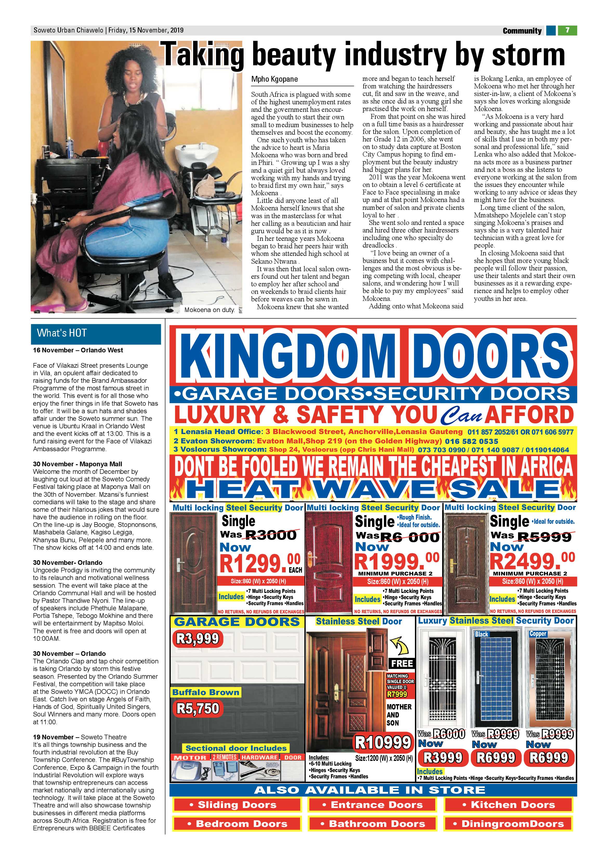 Chiawelo News – November 15, 2019 page 7