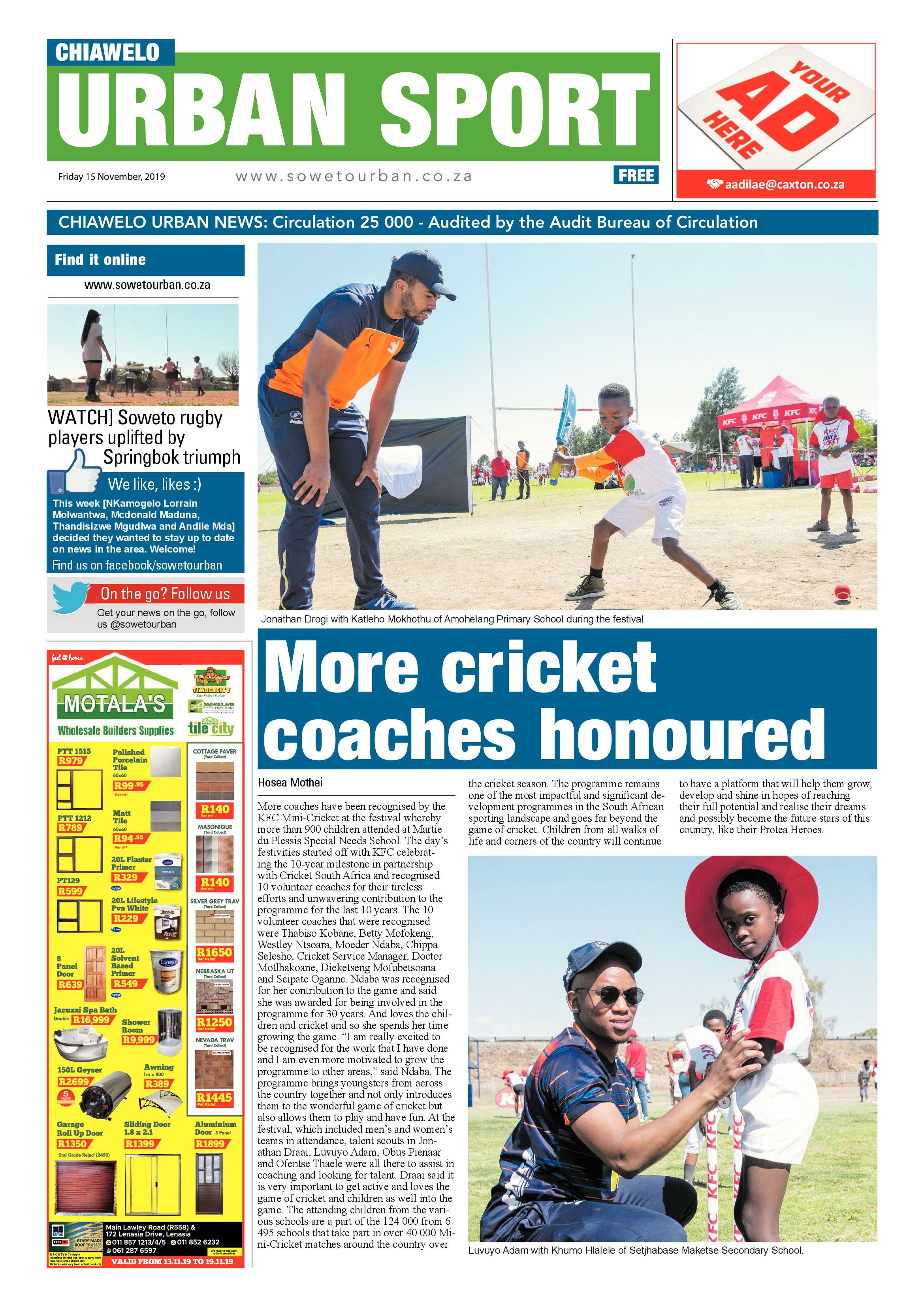 Chiawelo News – November 15, 2019 page 8