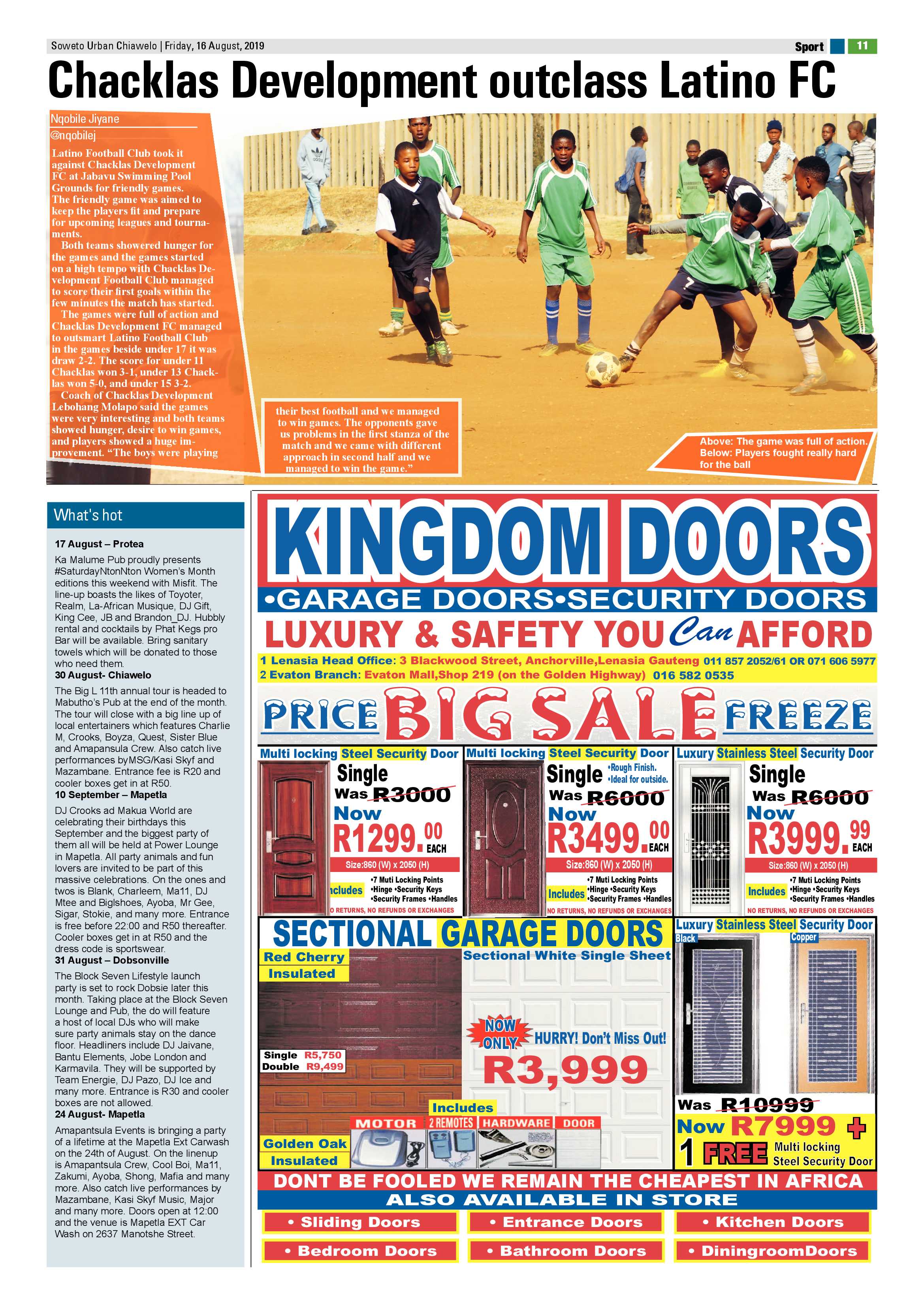 Chiawelo News – August 16, 2019 page 11