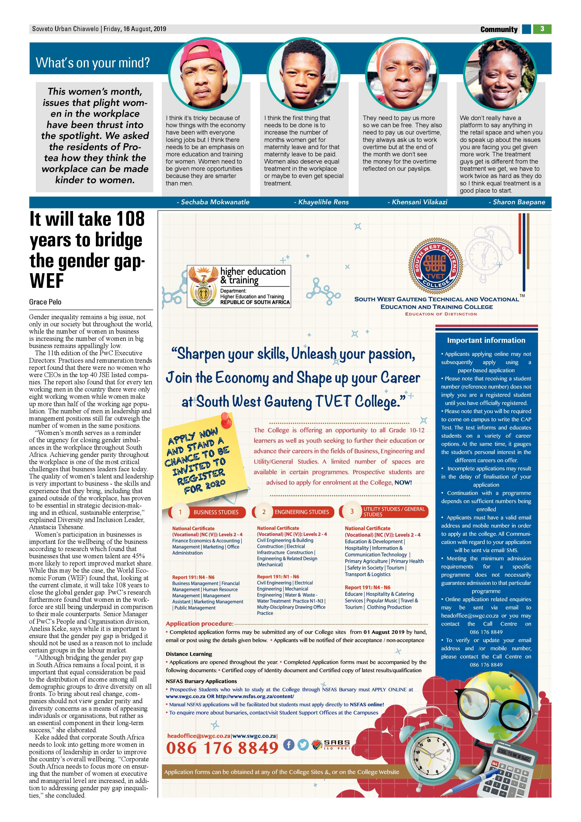 Chiawelo News – August 16, 2019 page 3