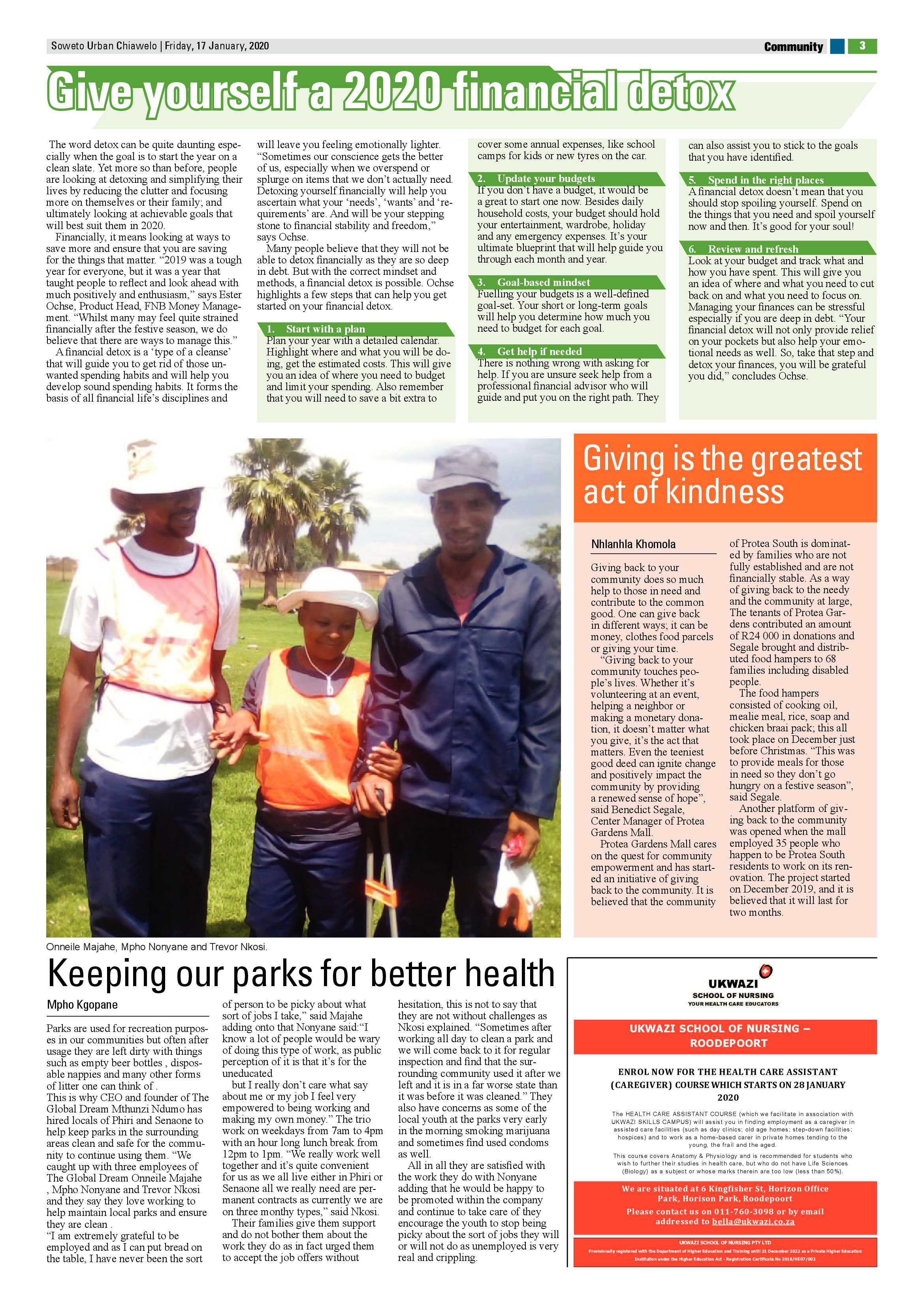 Chiawelo News – January 17, 2020 page 3