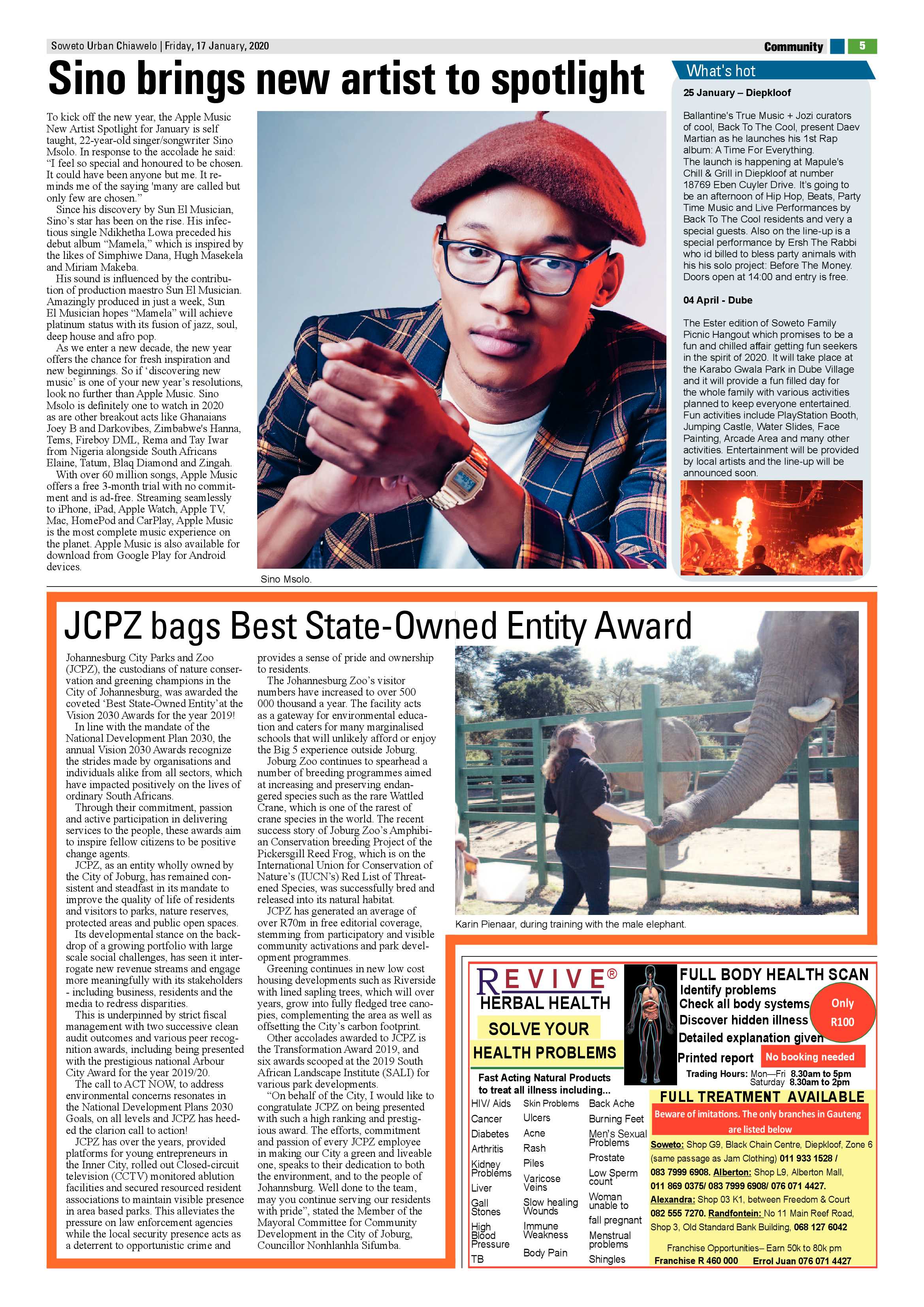 Chiawelo News – January 17, 2020 page 5