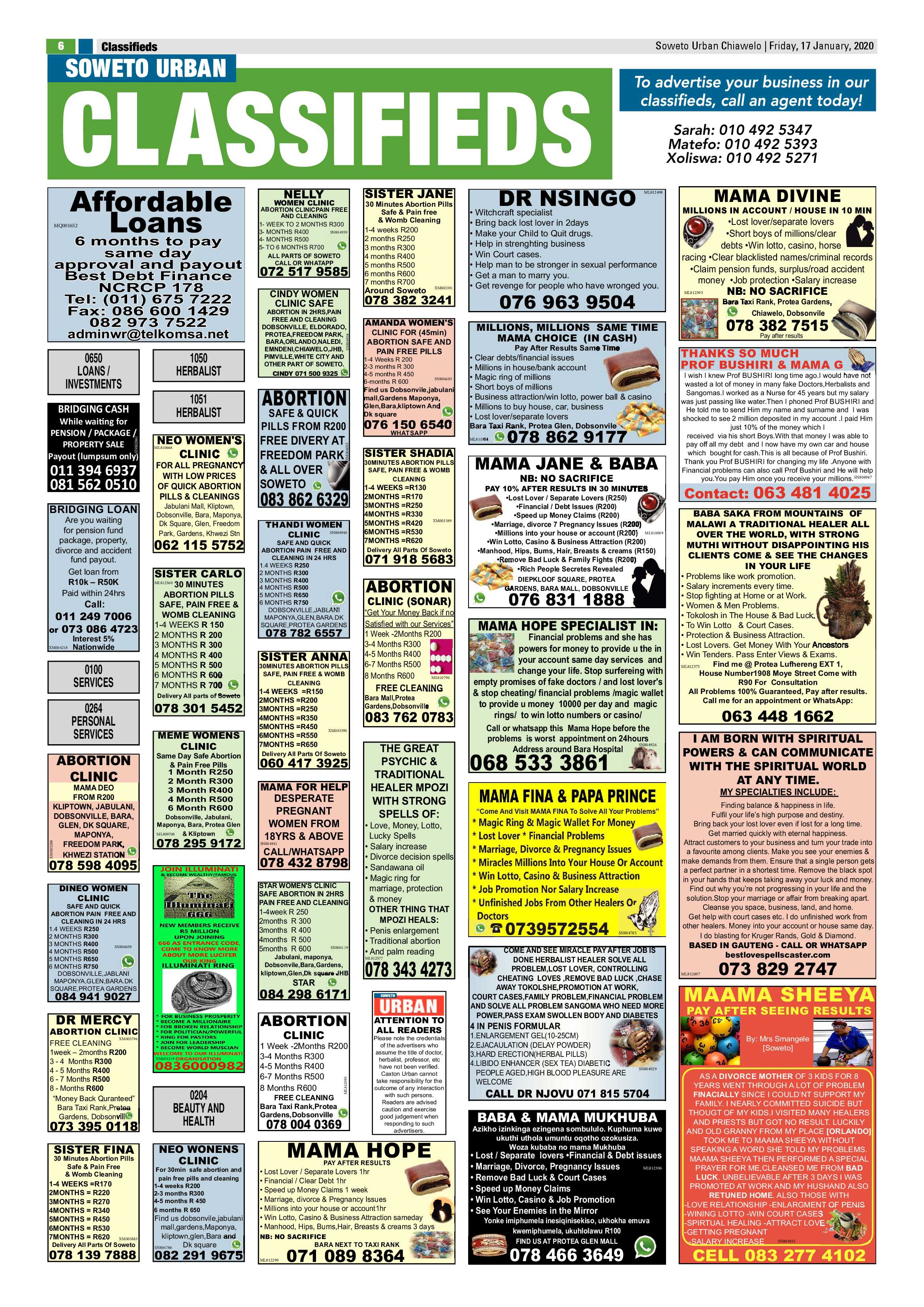 Chiawelo News – January 17, 2020 page 6