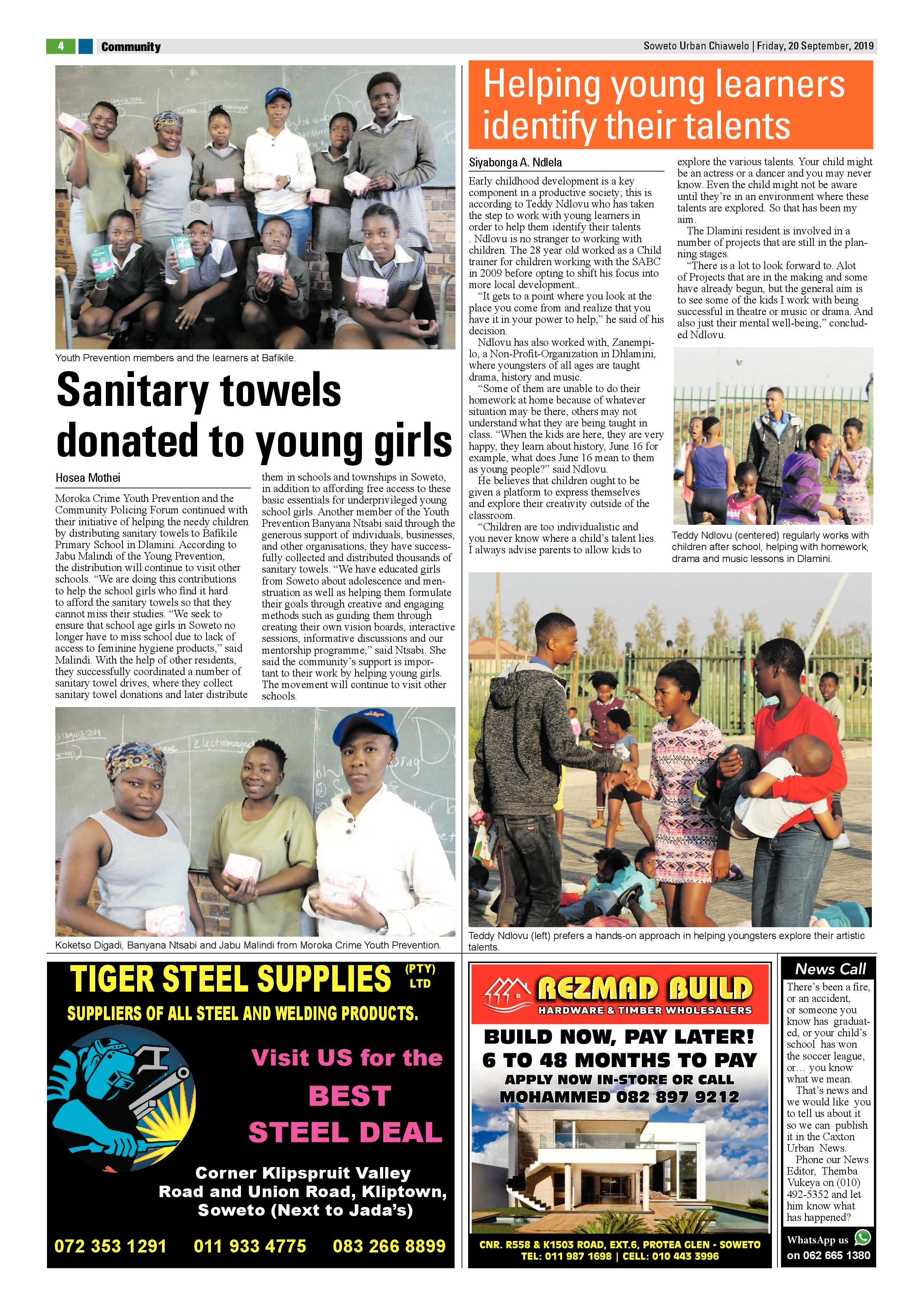 Chiawelo News – September 20, 2019 page 4