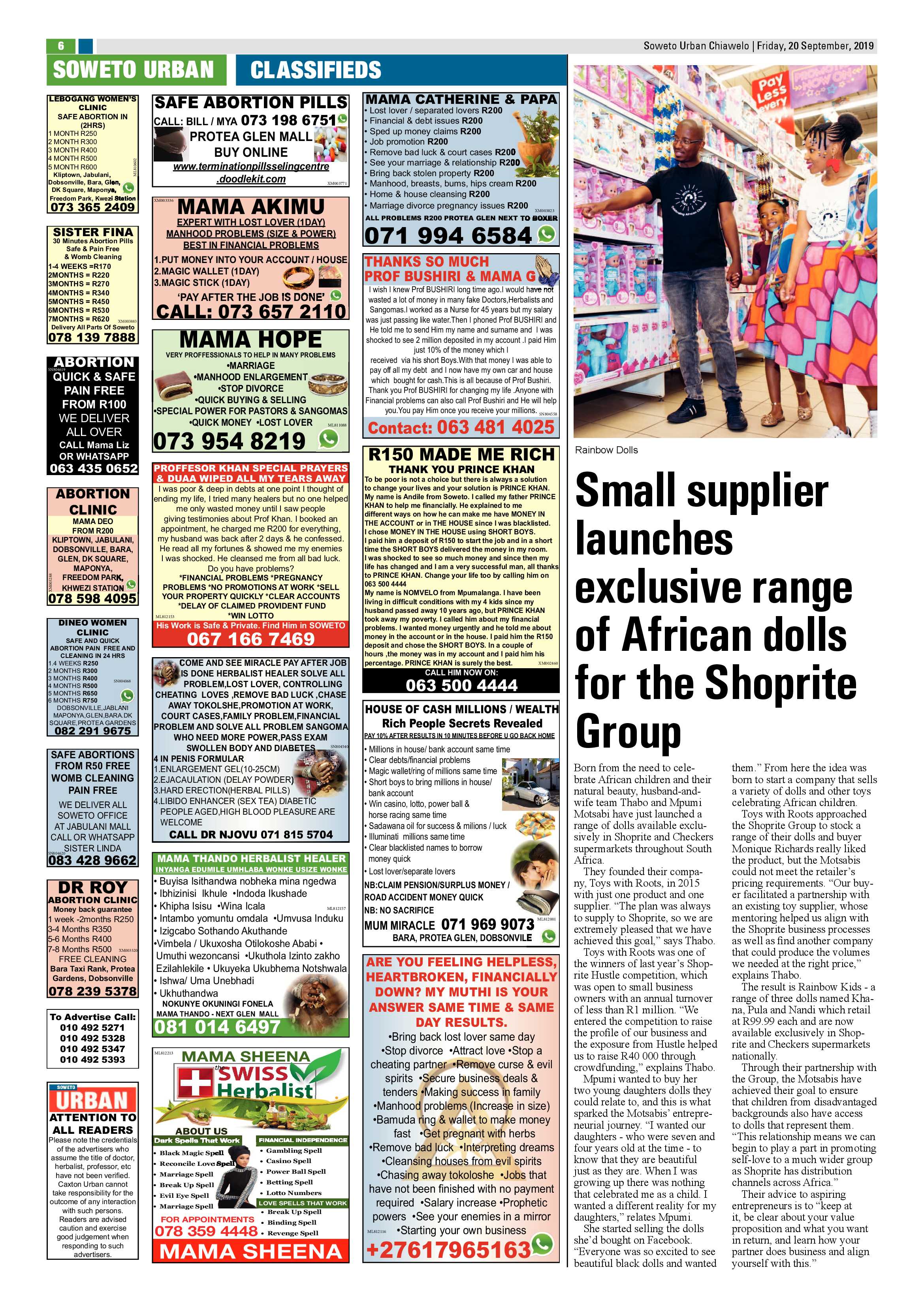 Chiawelo News – September 20, 2019 page 6