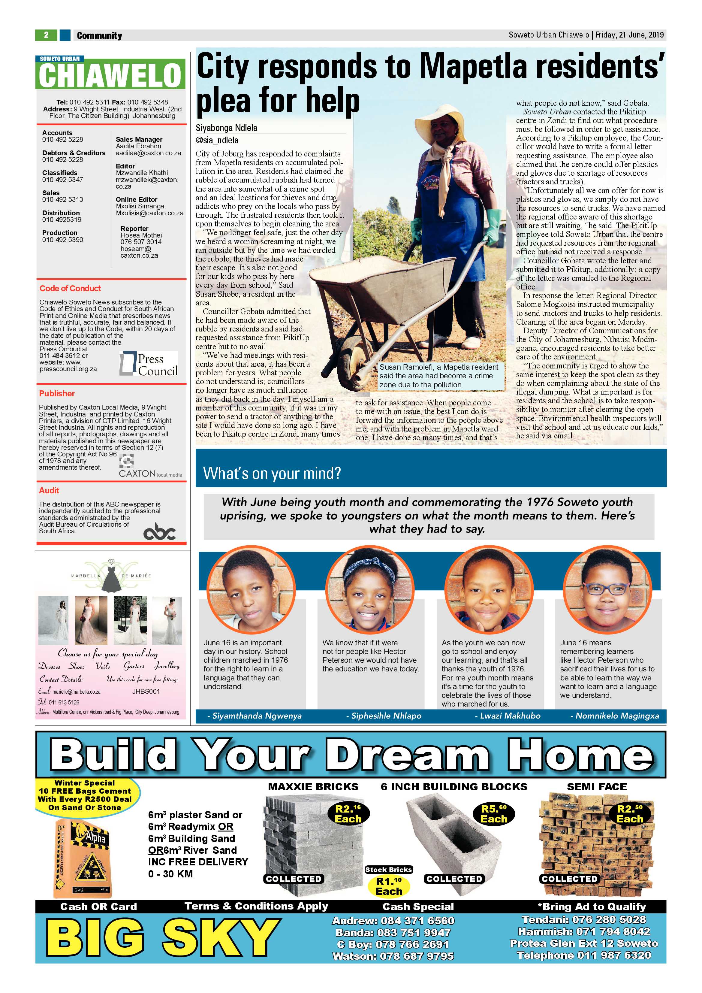 Zola News – June 21, 2019 page 2