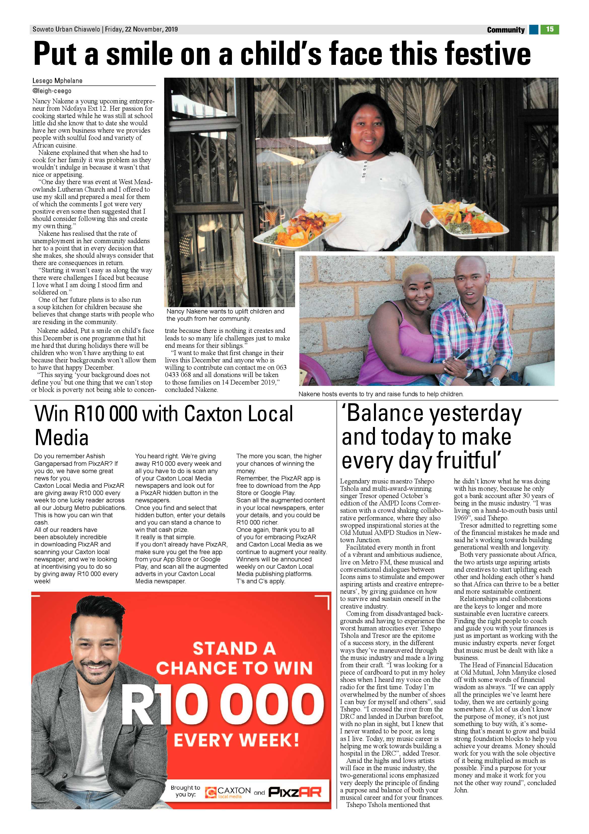 Chiawelo News – November 22, 2019 page 15