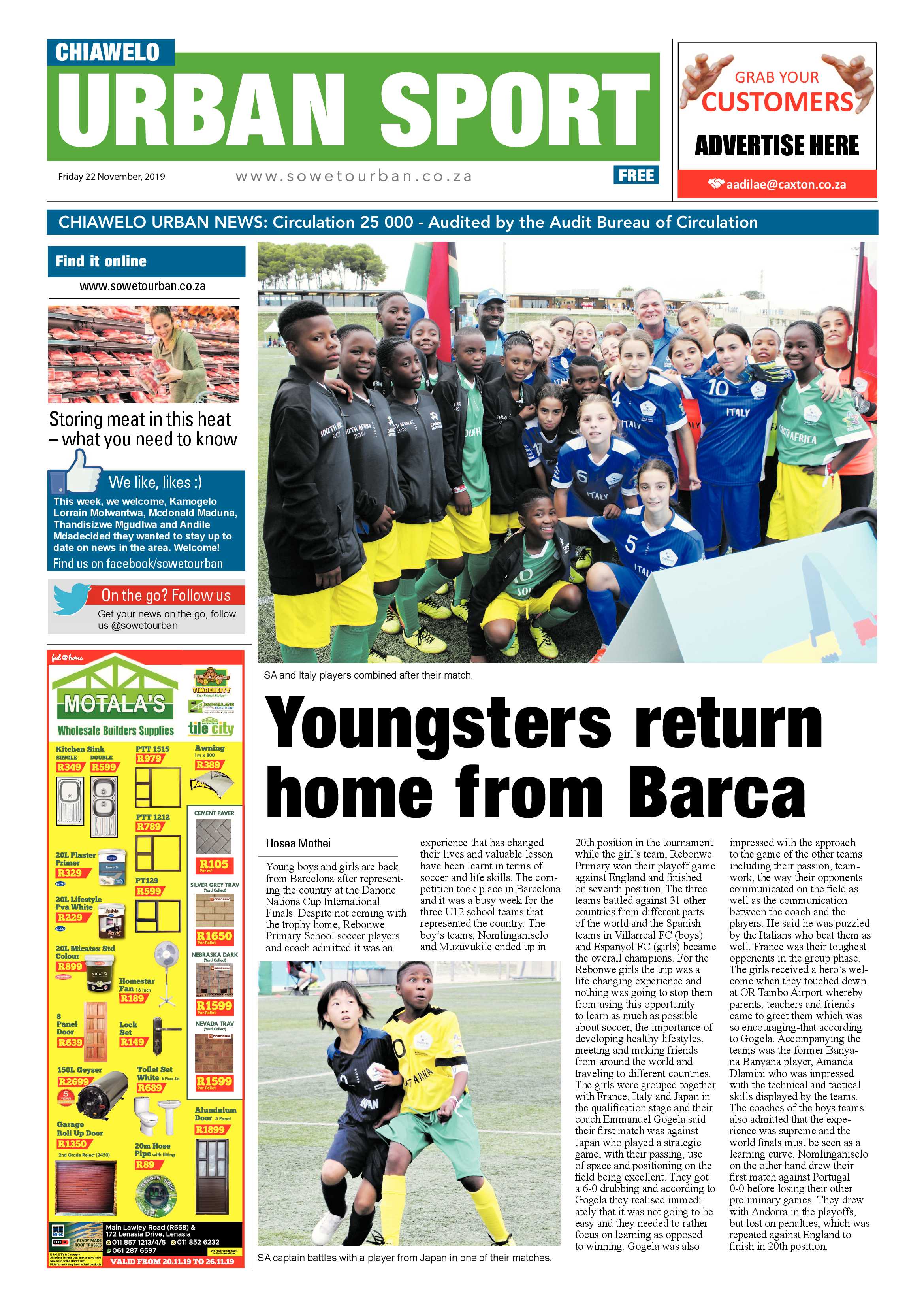 Chiawelo News – November 22, 2019 page 20