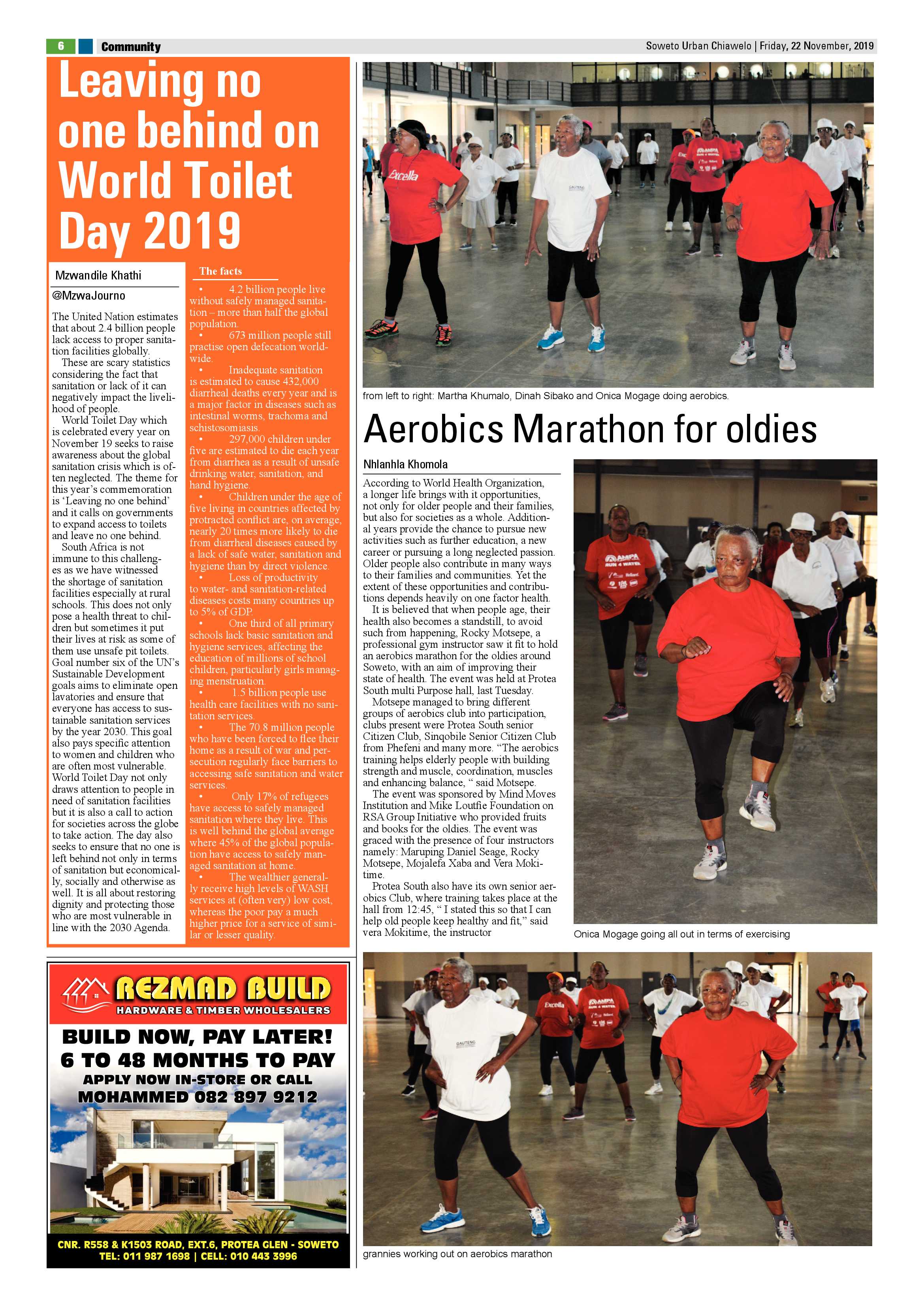 Chiawelo News – November 22, 2019 page 6