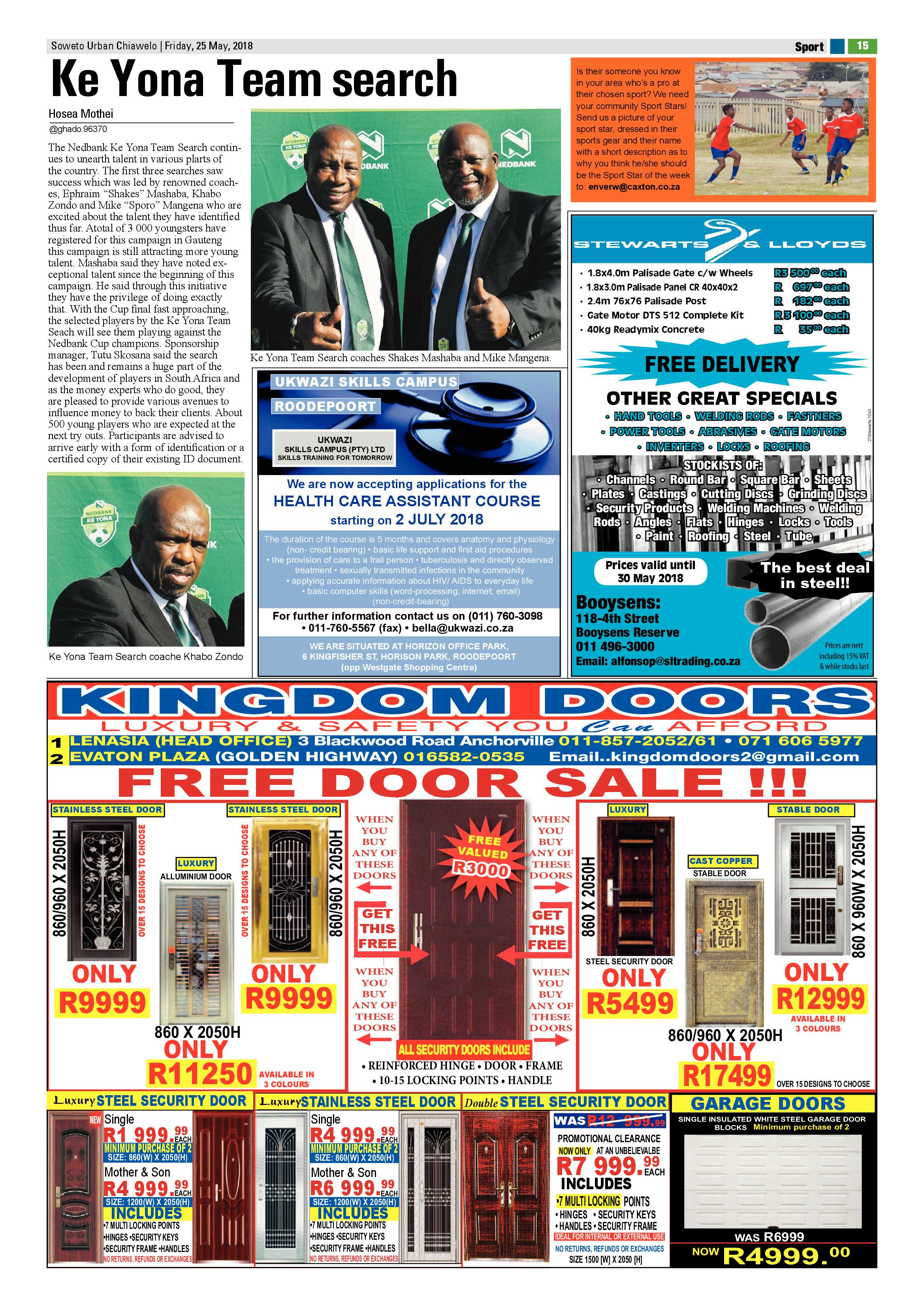 Chiawelo – May 25, 2018 issue page 15