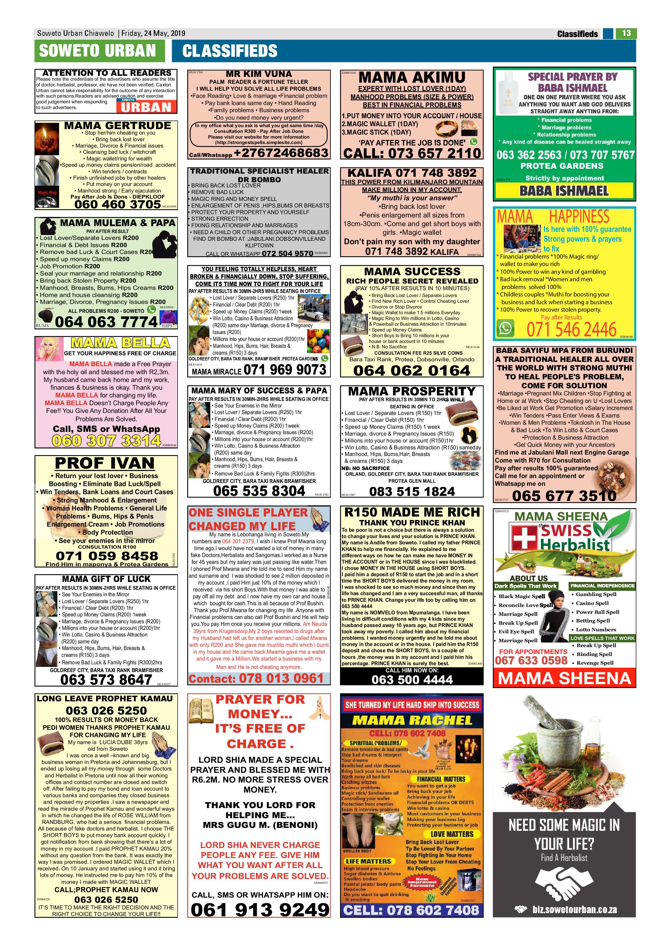 Chiawelo News – May 25, 2019 page 13