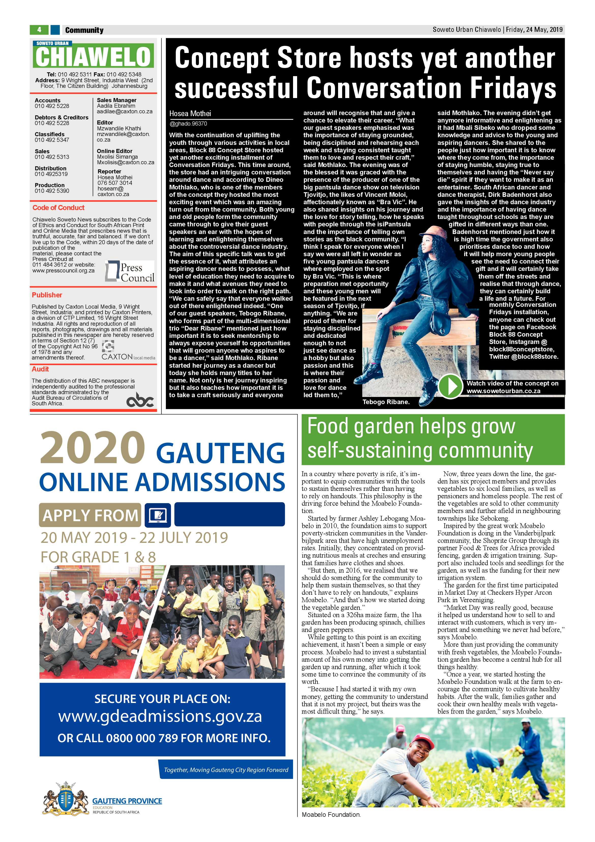 Chiawelo News – May 25, 2019 page 4