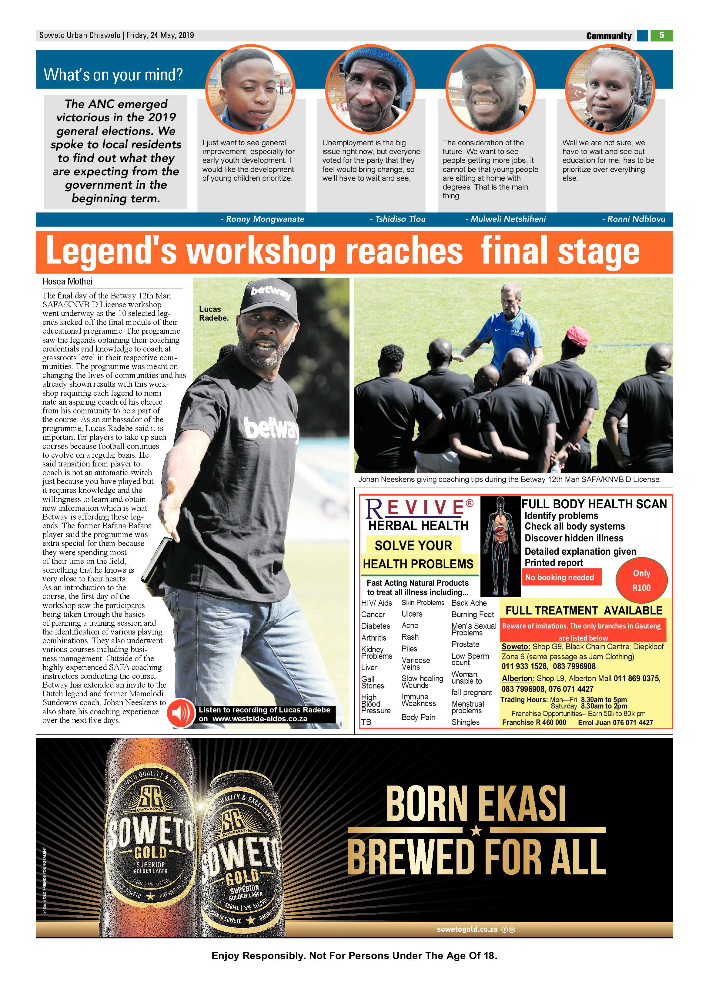 Chiawelo News – May 25, 2019 page 5