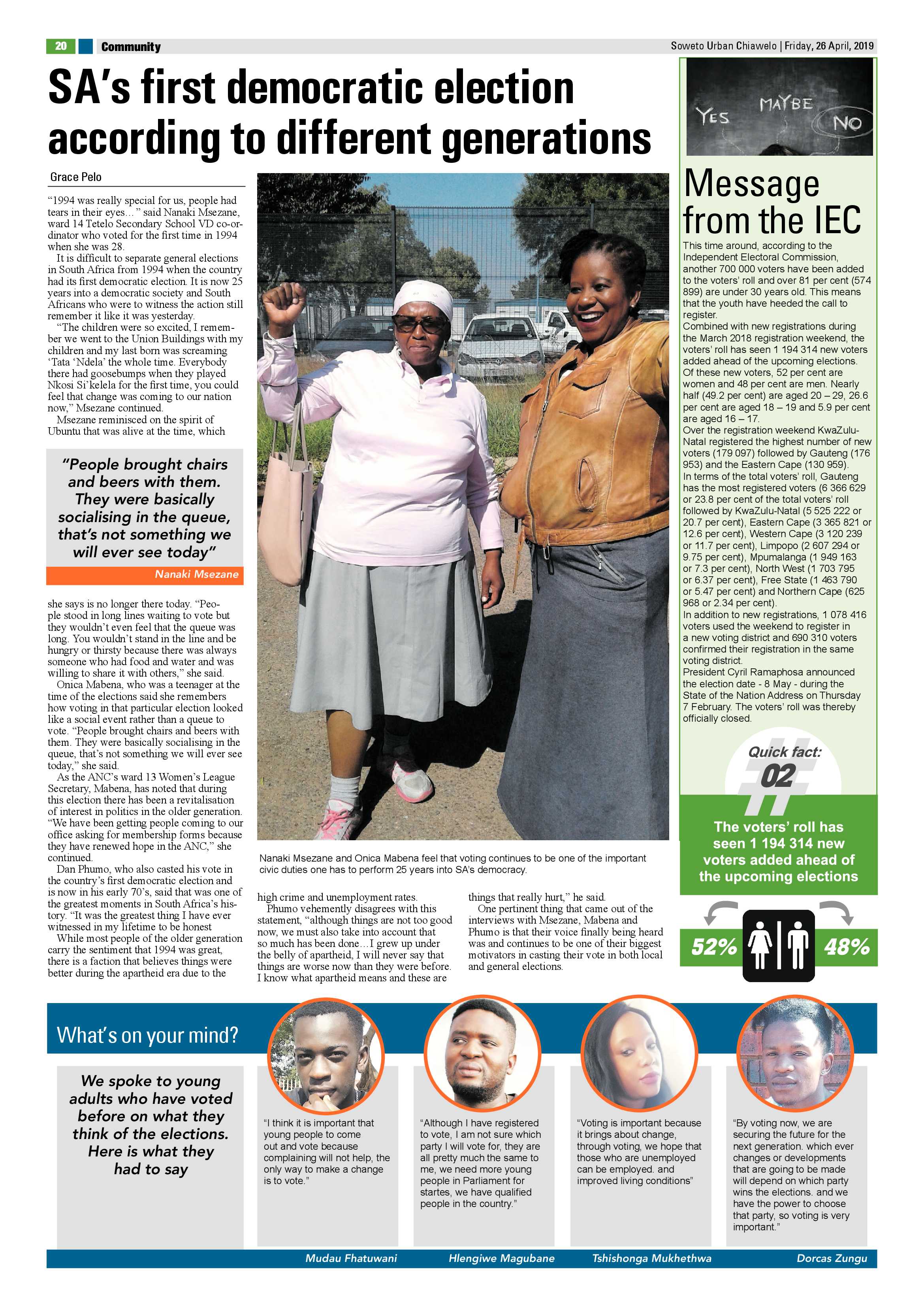 Chiawelo News – April 26, 2019 page 20
