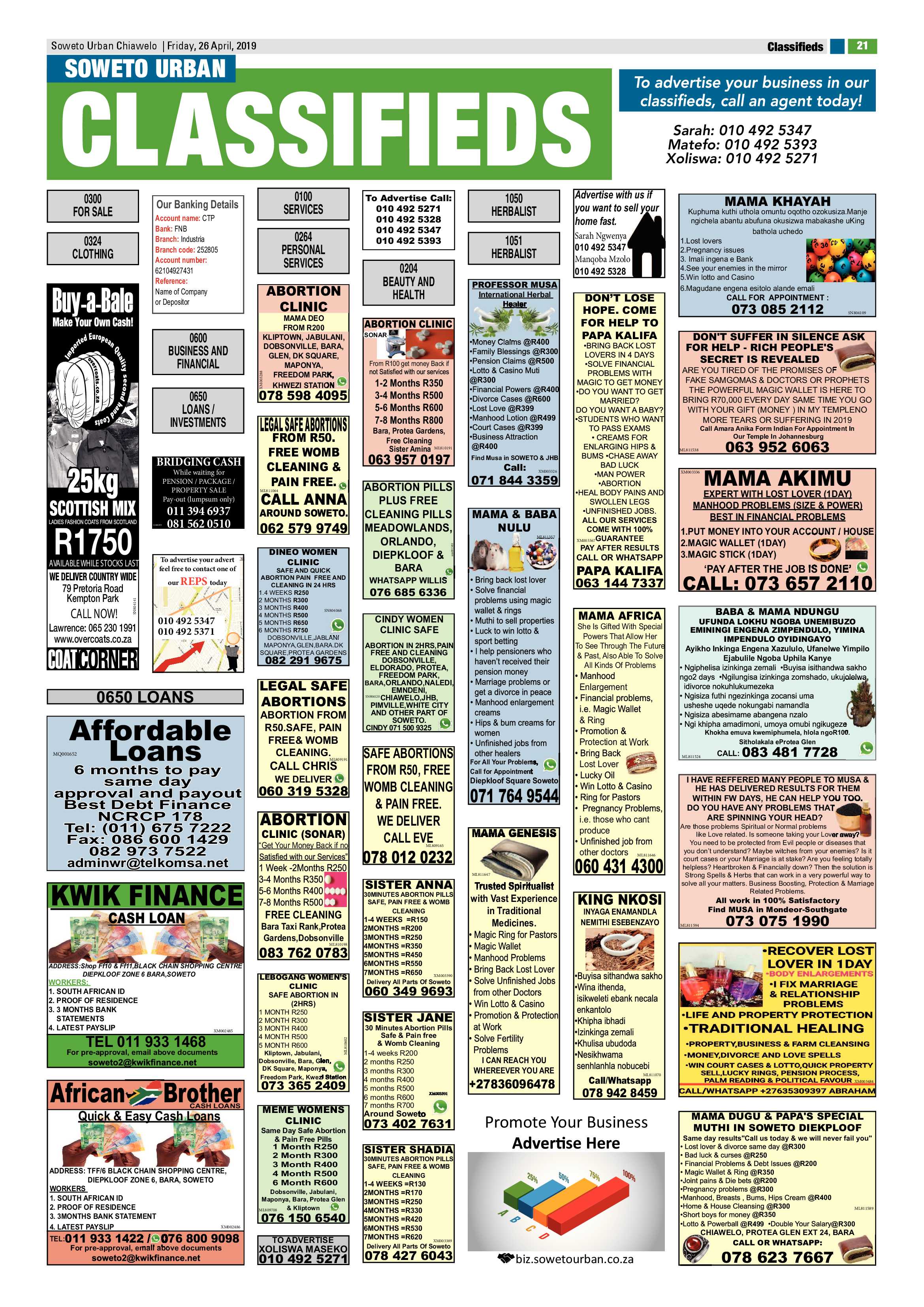 Chiawelo News – April 26, 2019 page 21
