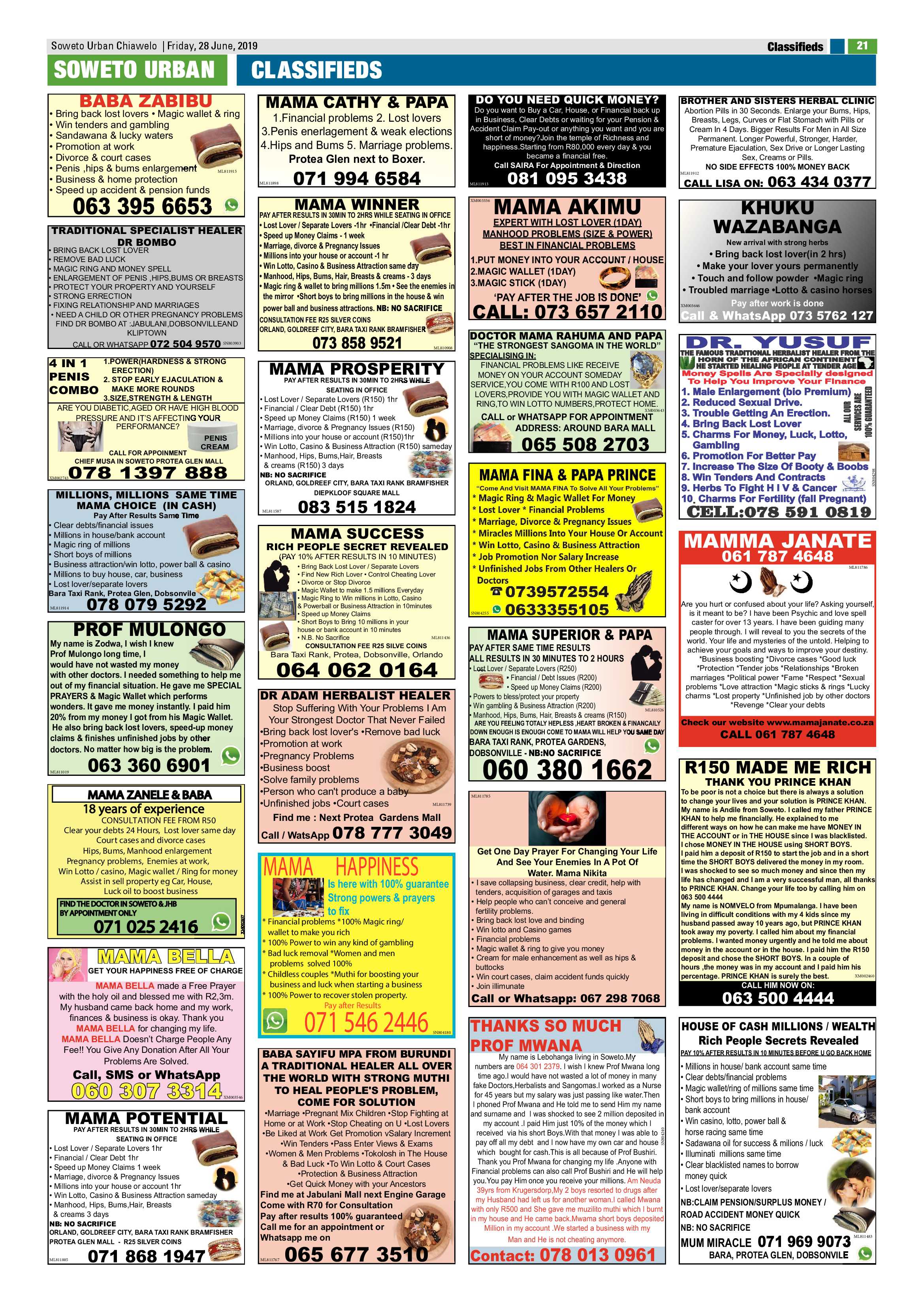 Chiawelo News – June 28, 2019 page 21