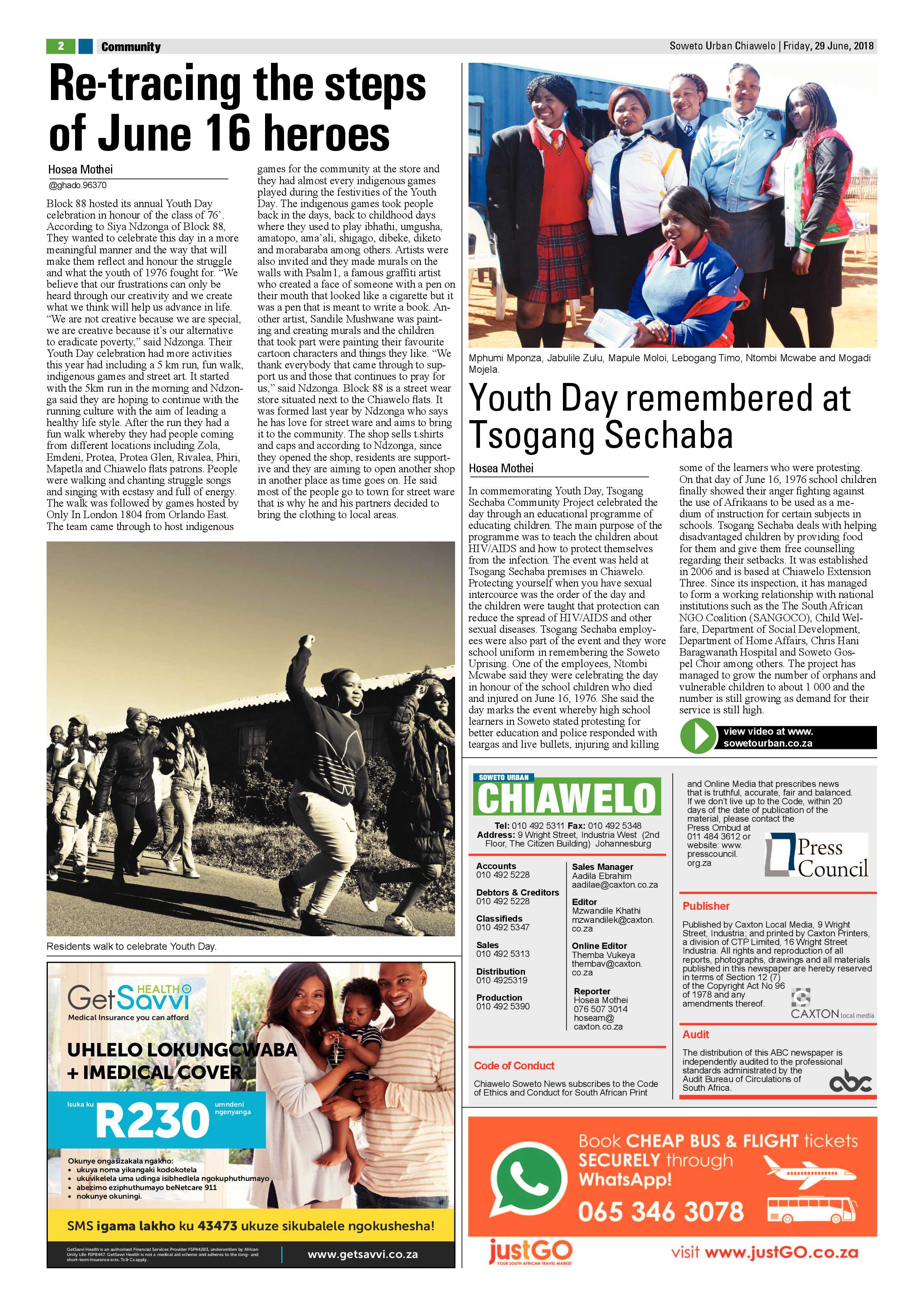Chiawelo – June 29, 2018 issue page 2