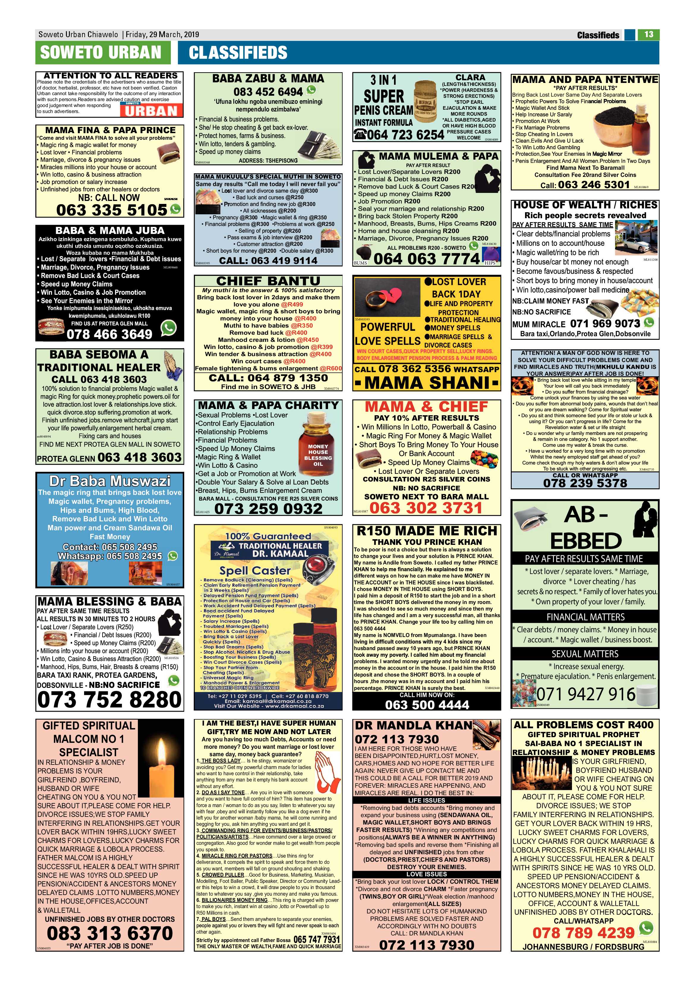 Chiawelo News – March 29 , 2019 page 13