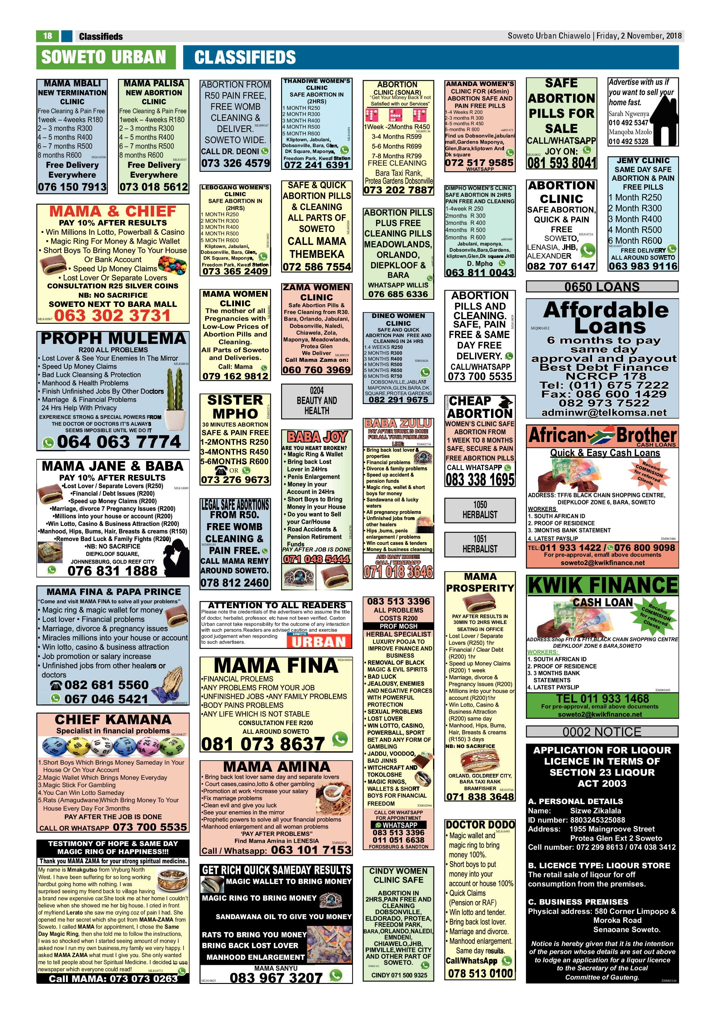 Chiawelo – November 2, 2018 issue page 18
