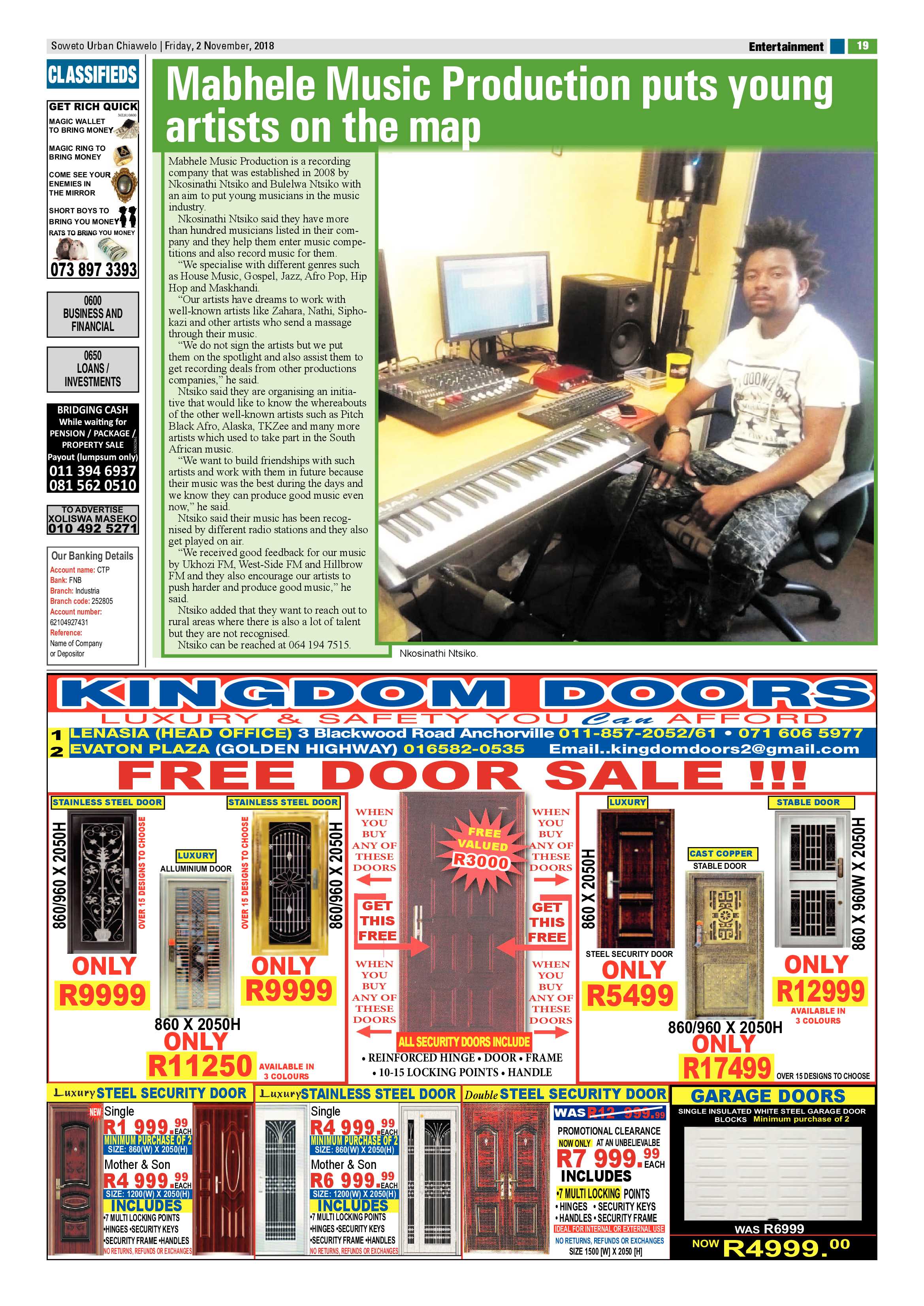 Chiawelo – November 2, 2018 issue page 19