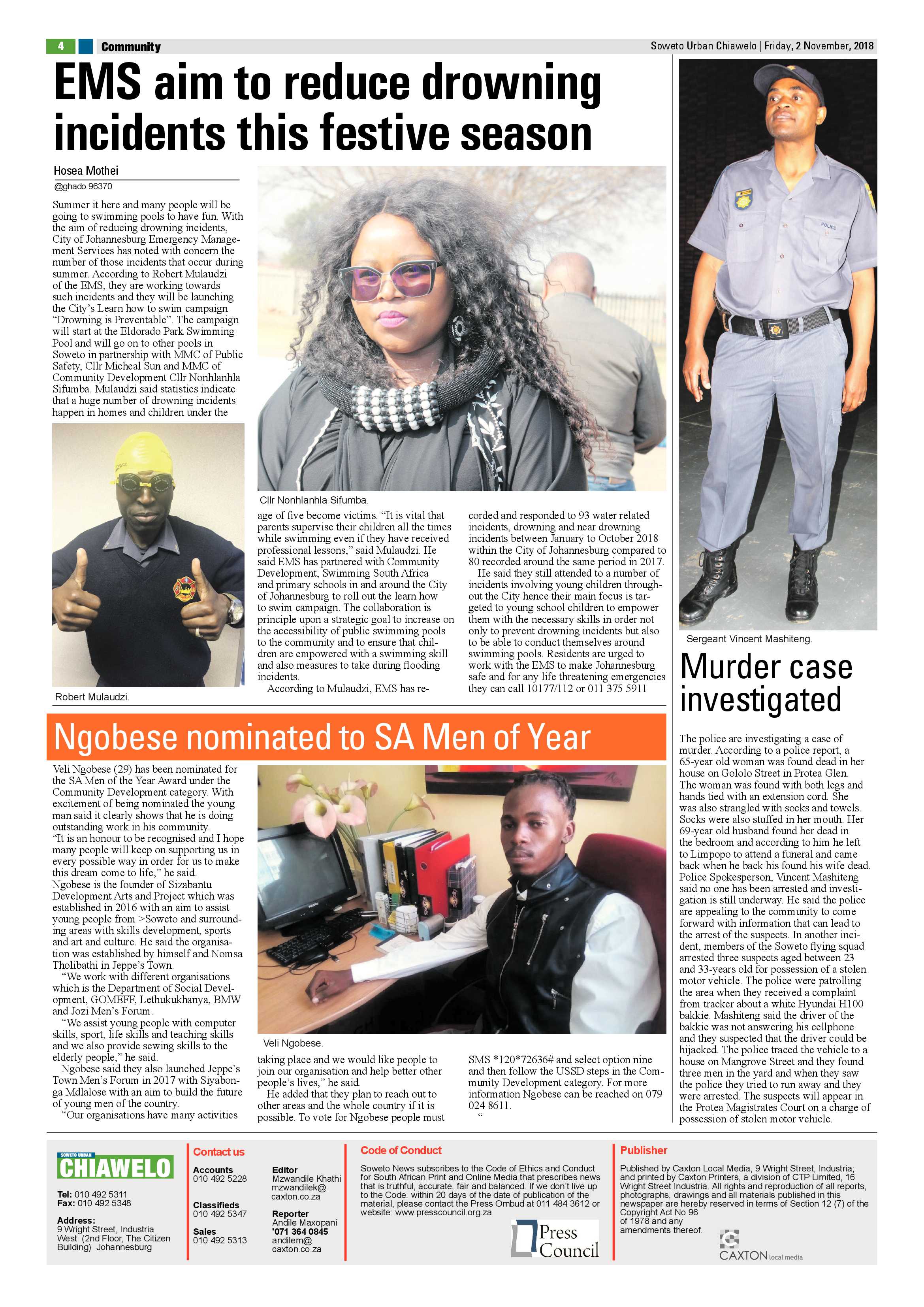Chiawelo – November 2, 2018 issue page 4