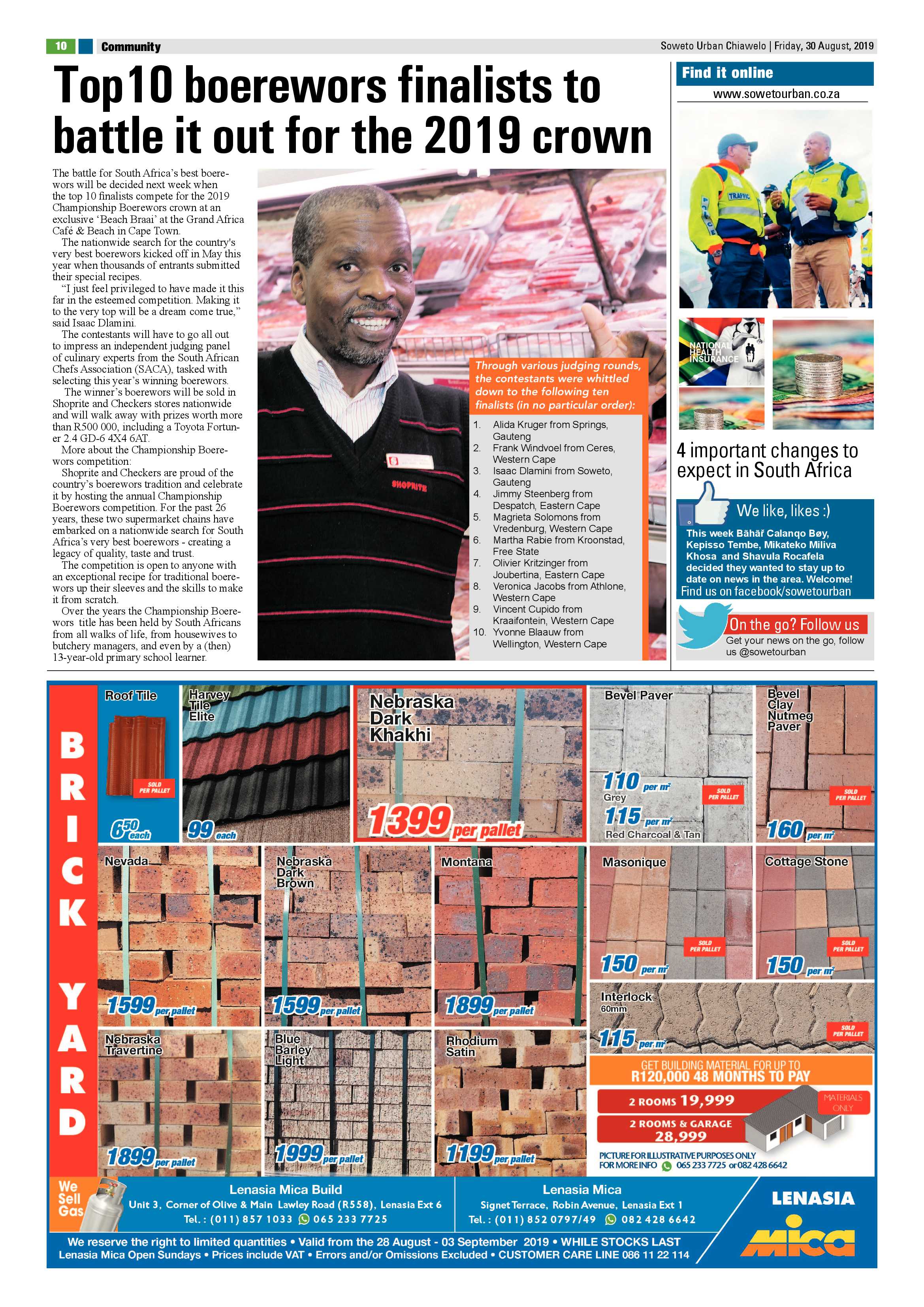 Chiawelo News – August 30, 2019 page 10