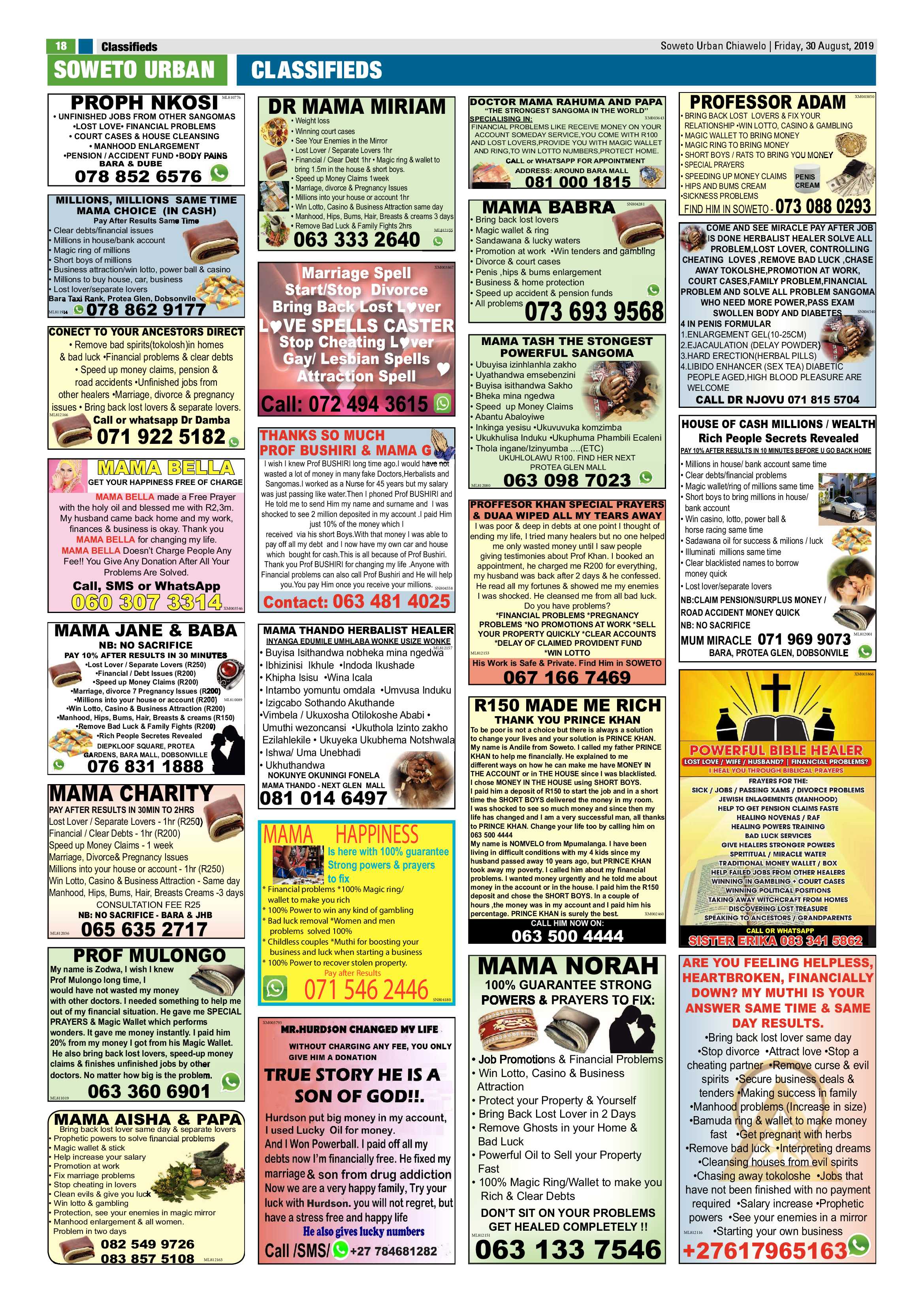 Chiawelo News – August 30, 2019 page 18