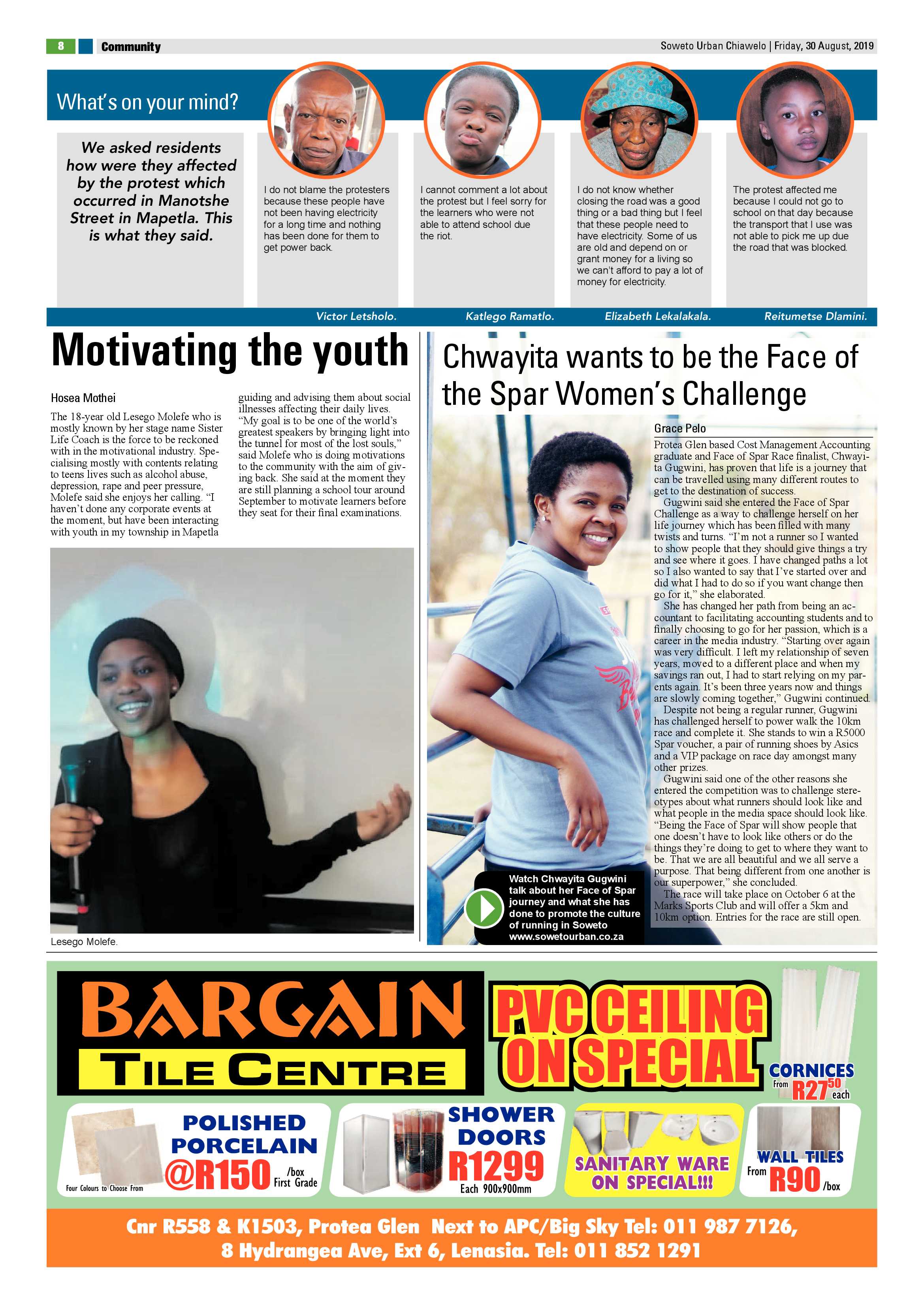 Chiawelo News – August 30, 2019 page 8