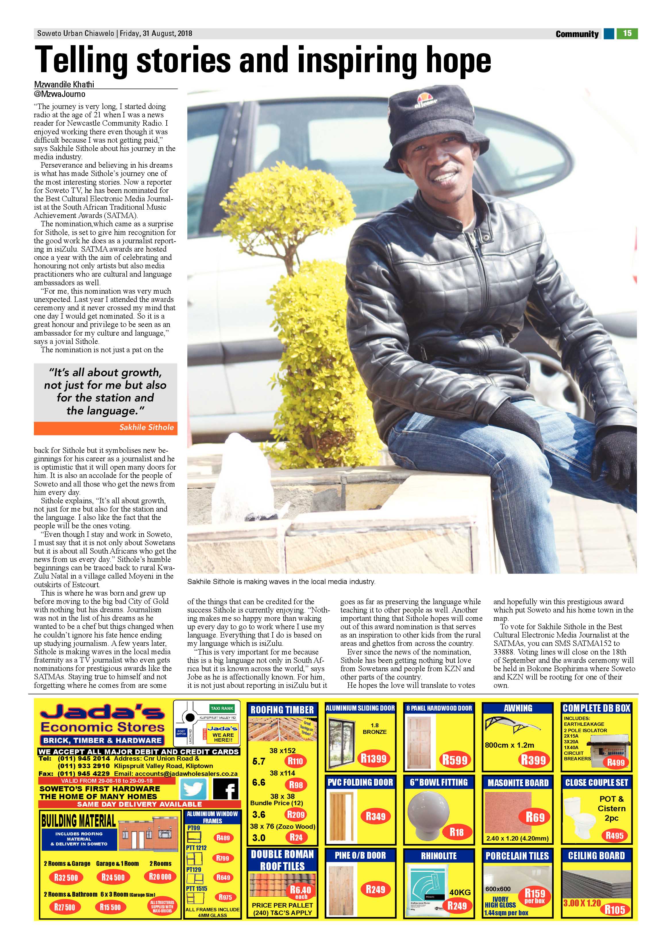 Chiawelo – August 31, 2018 issue page 15