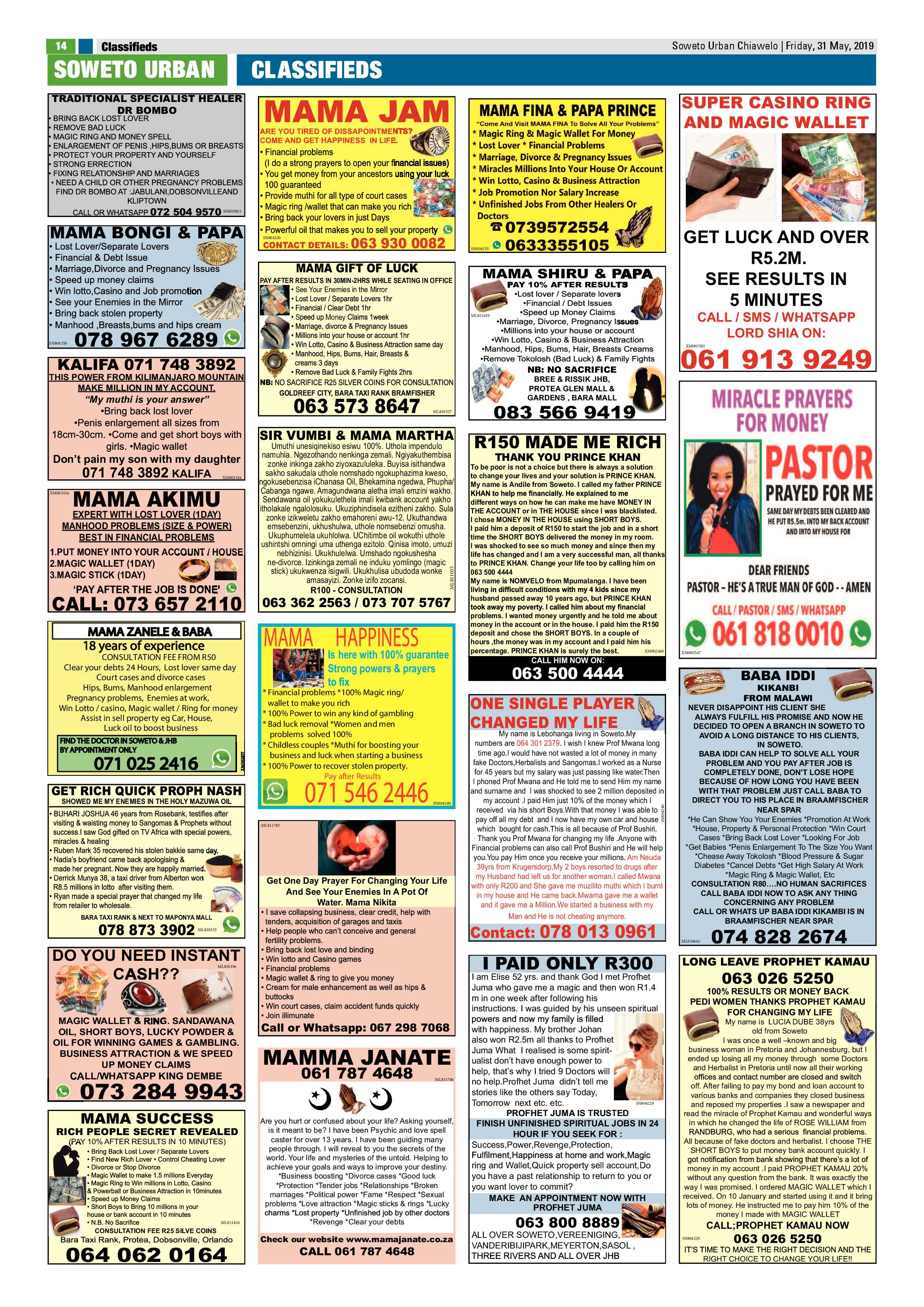 Chiawelo News – May 31, 2019 page 14