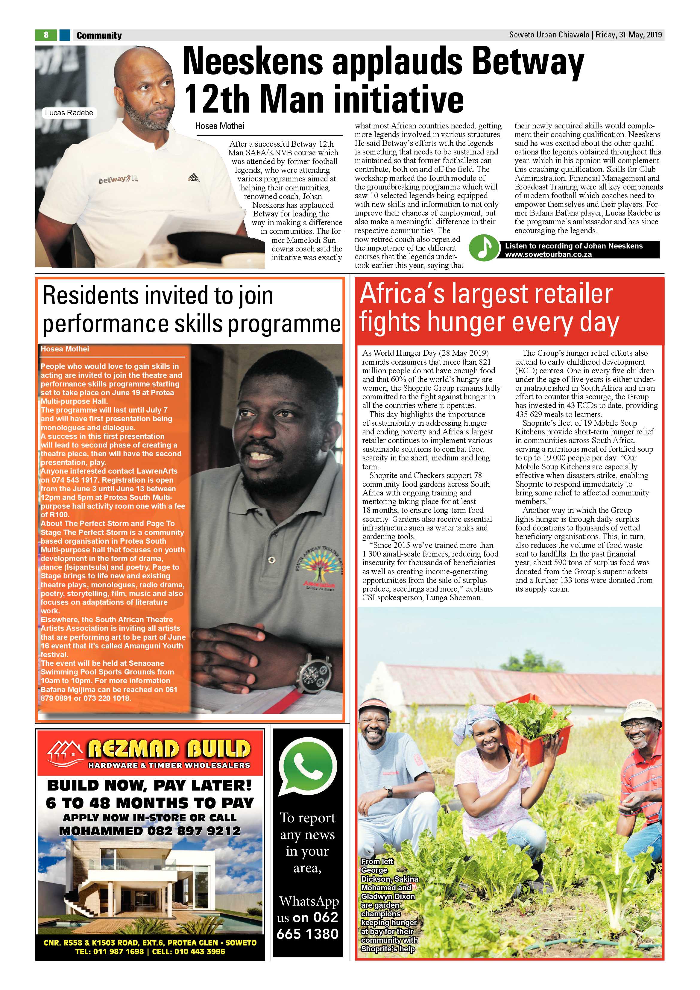 Chiawelo News – May 31, 2019 page 8