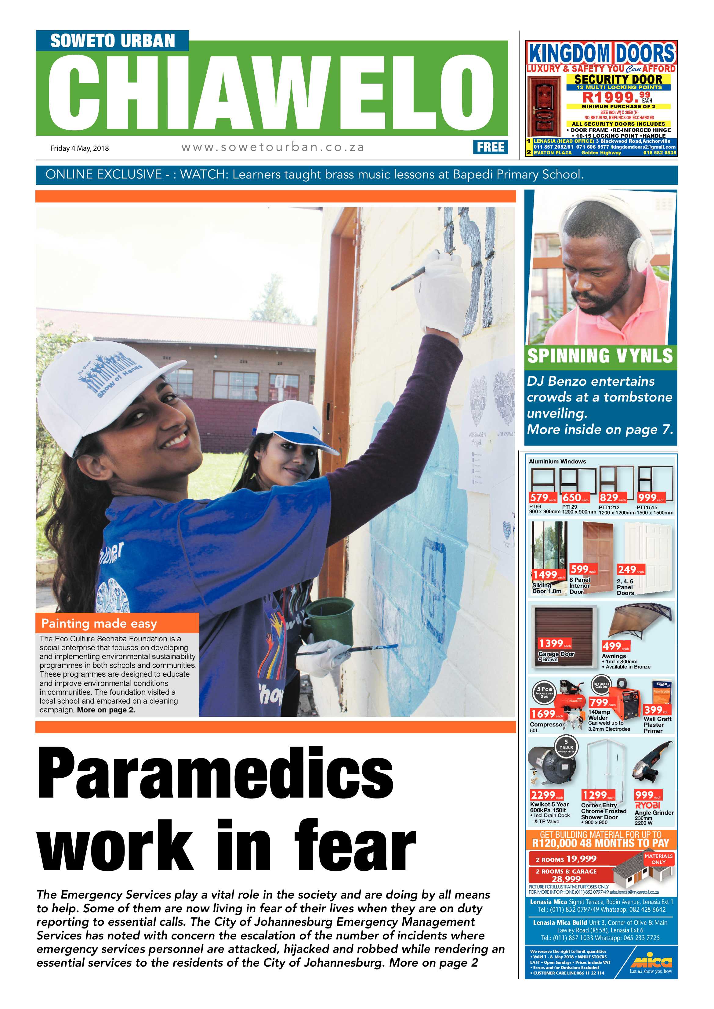 Chiawelo – May 4, 2018 issue page 1