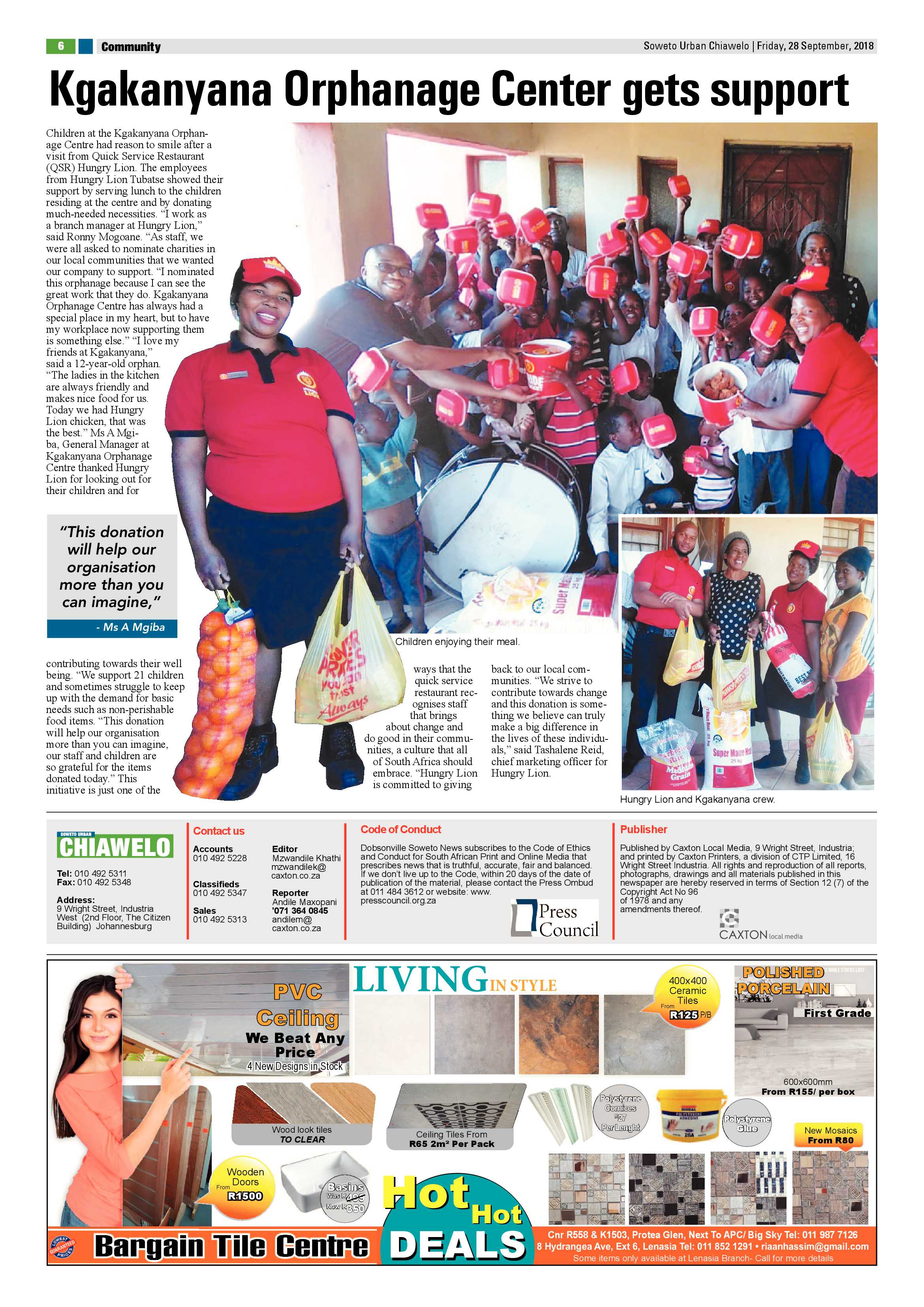 Chiawelo – October 5, 2018 issue page 12