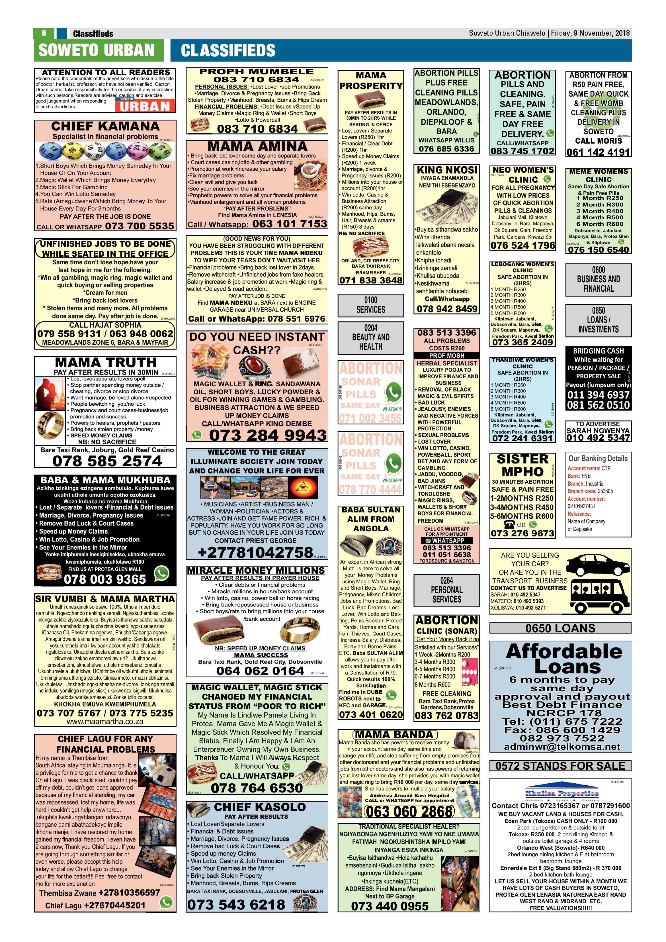 Chiawelo – November 9, 2018 issue page 6
