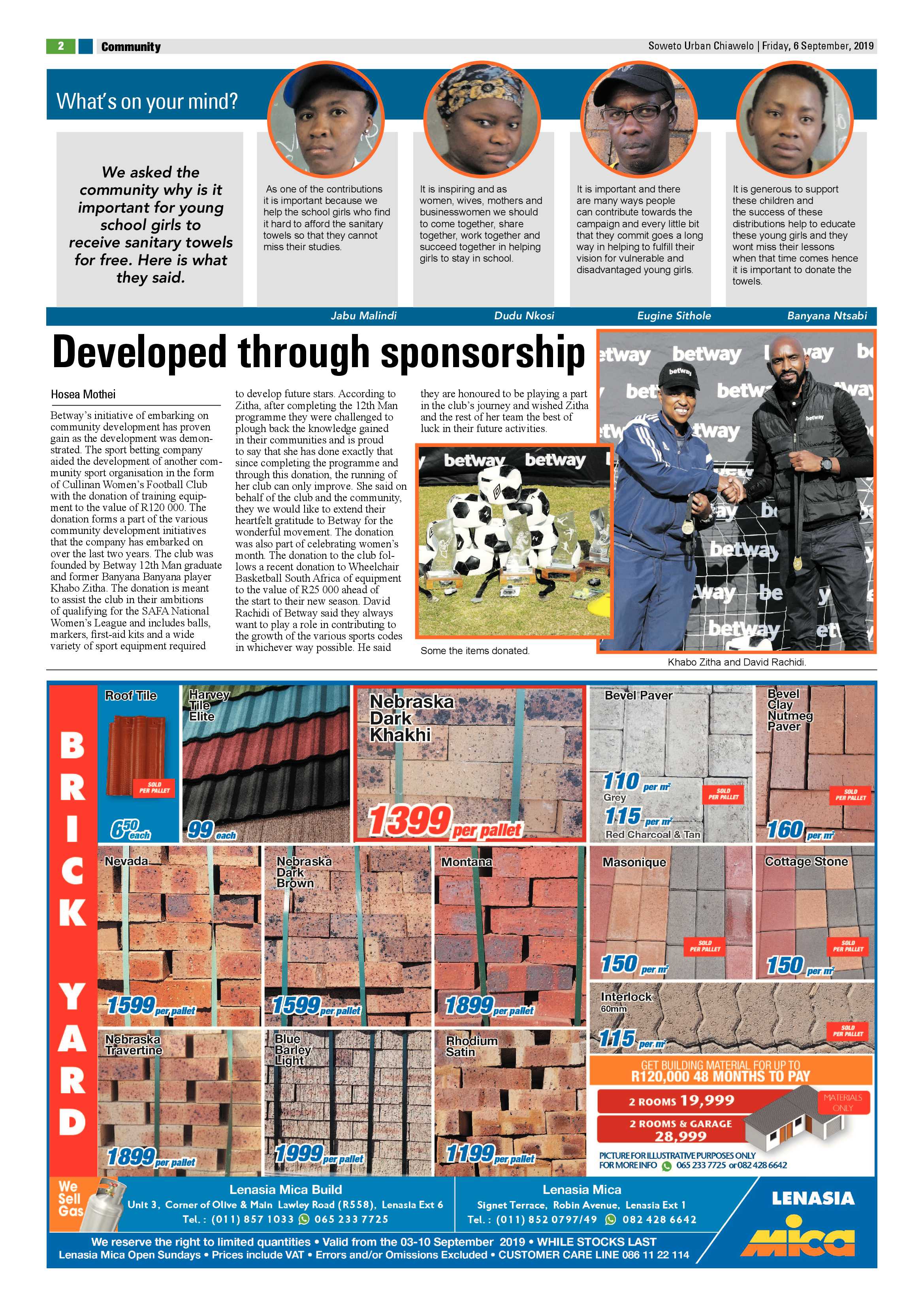 Chiawelo News – September 06, 2019 page 2