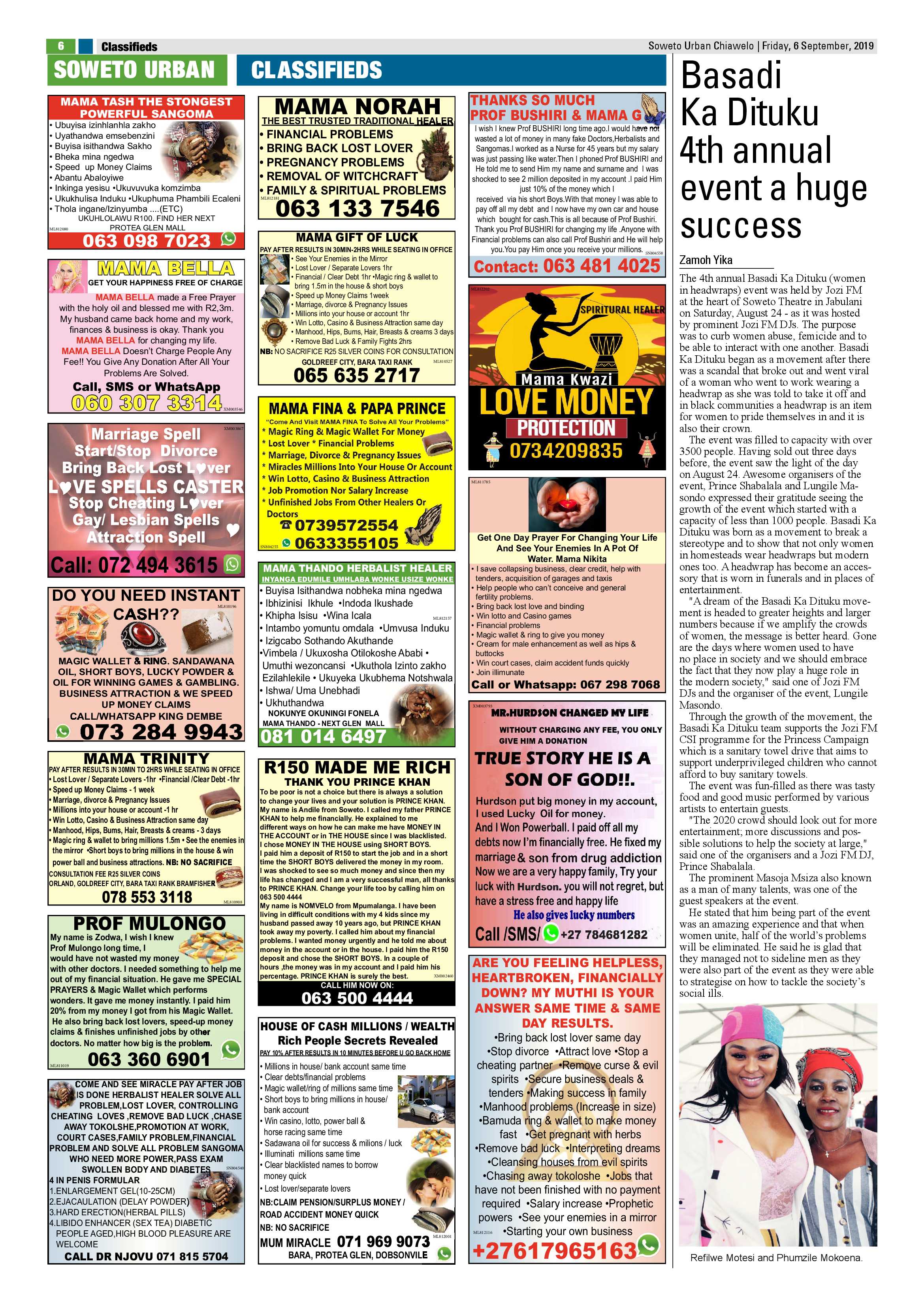 Chiawelo News – September 06, 2019 page 6