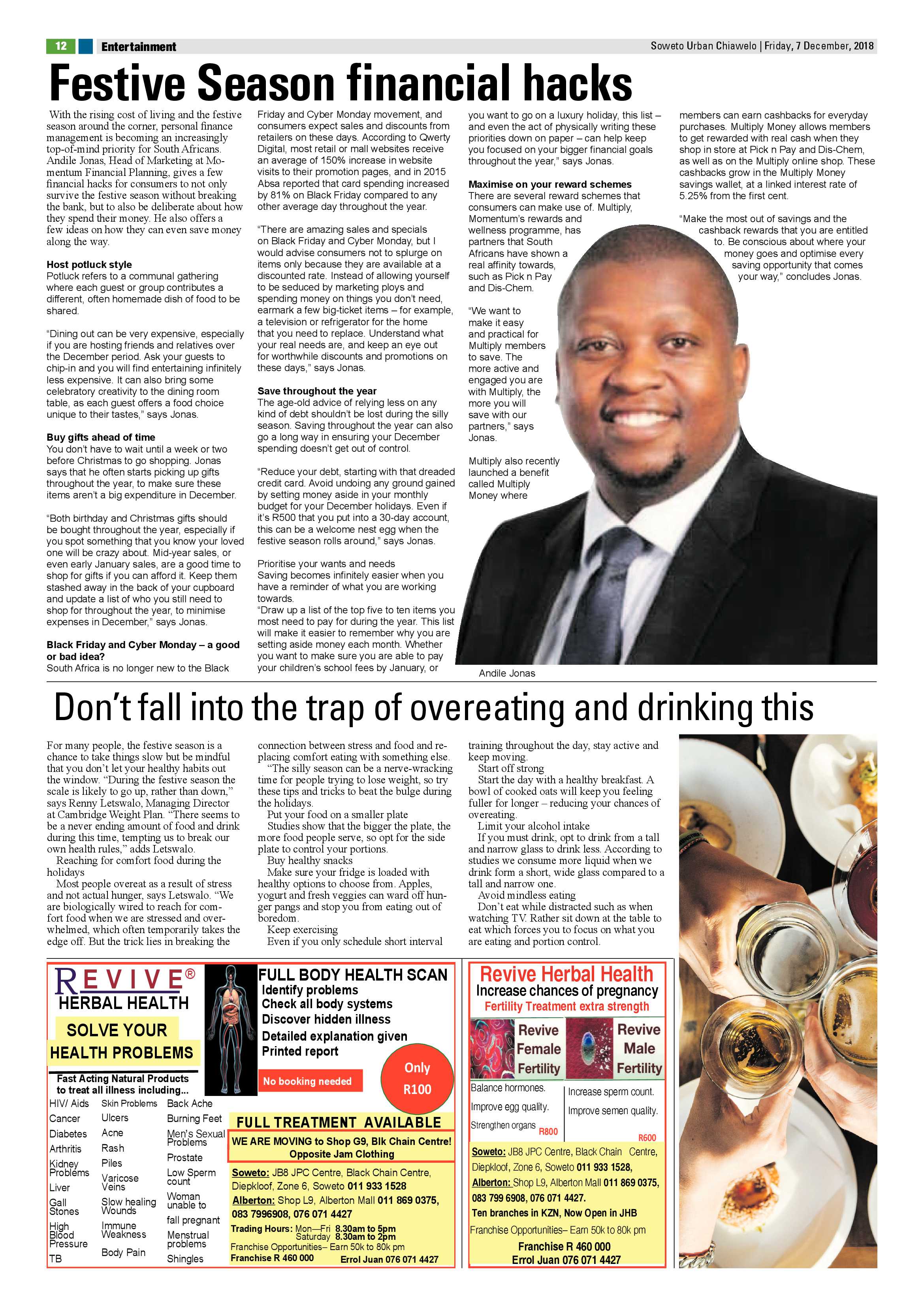 Chiawelo – December 7, 2018 issue page 12