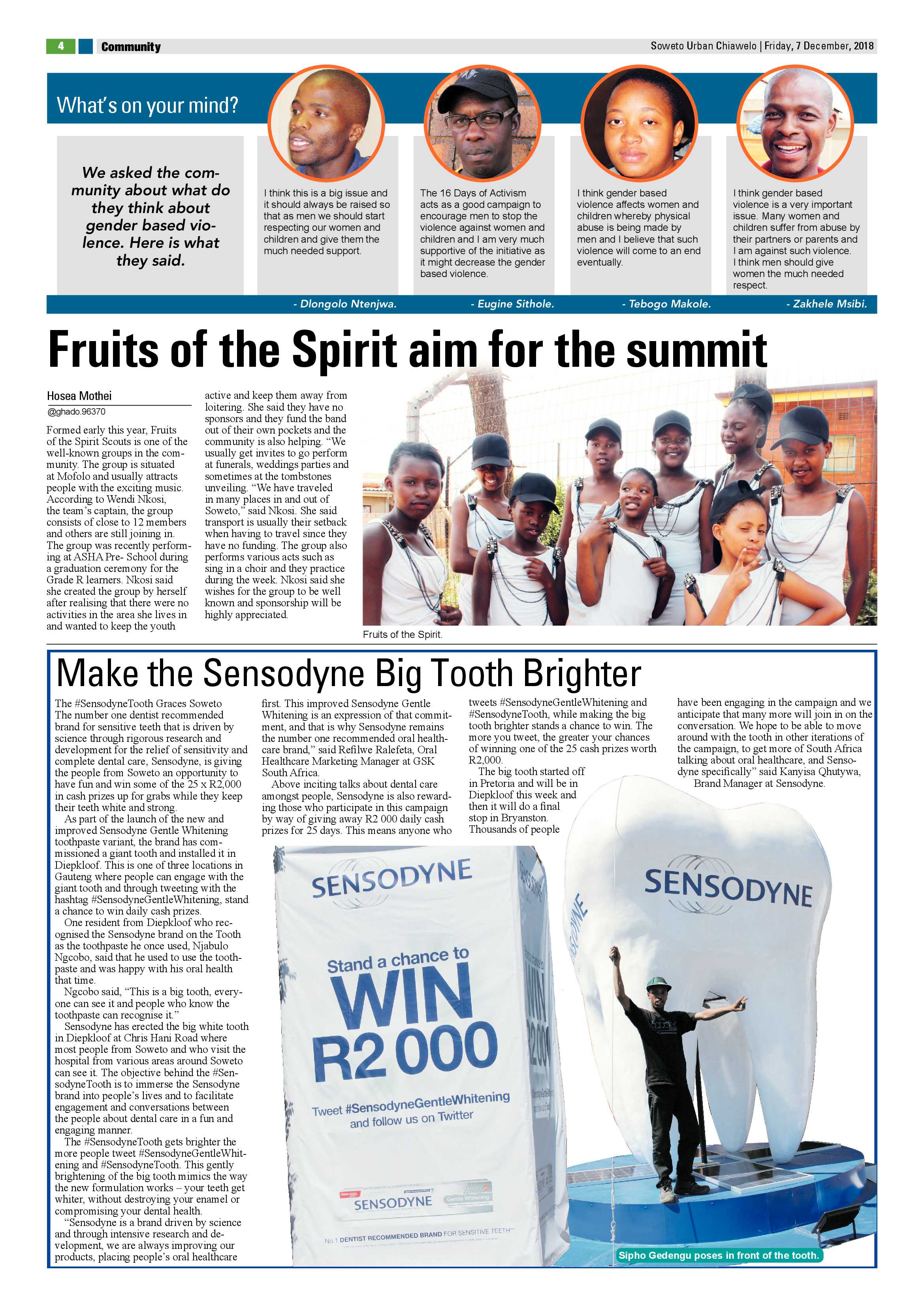Chiawelo – December 7, 2018 issue page 4