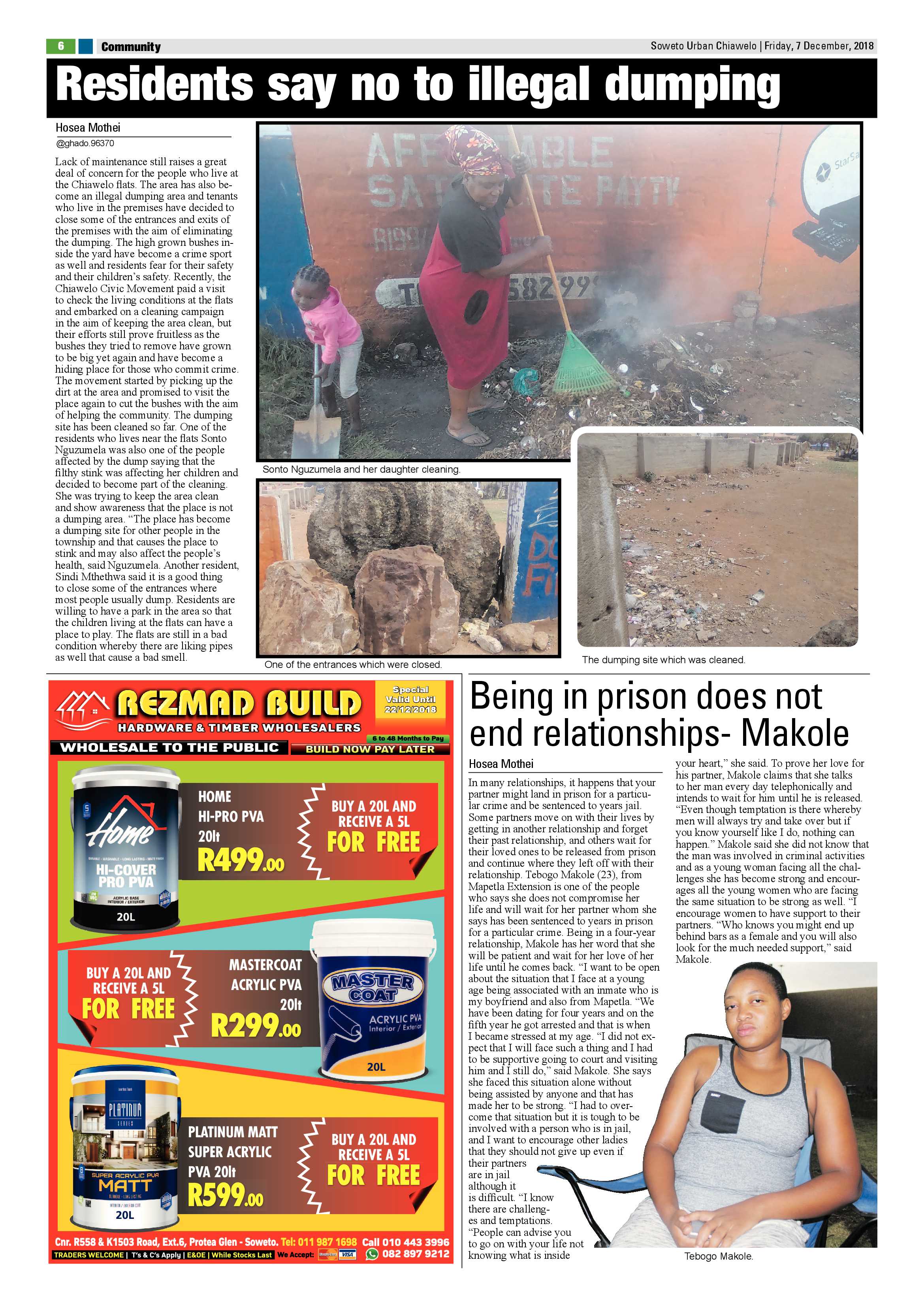 Chiawelo – December 7, 2018 issue page 6