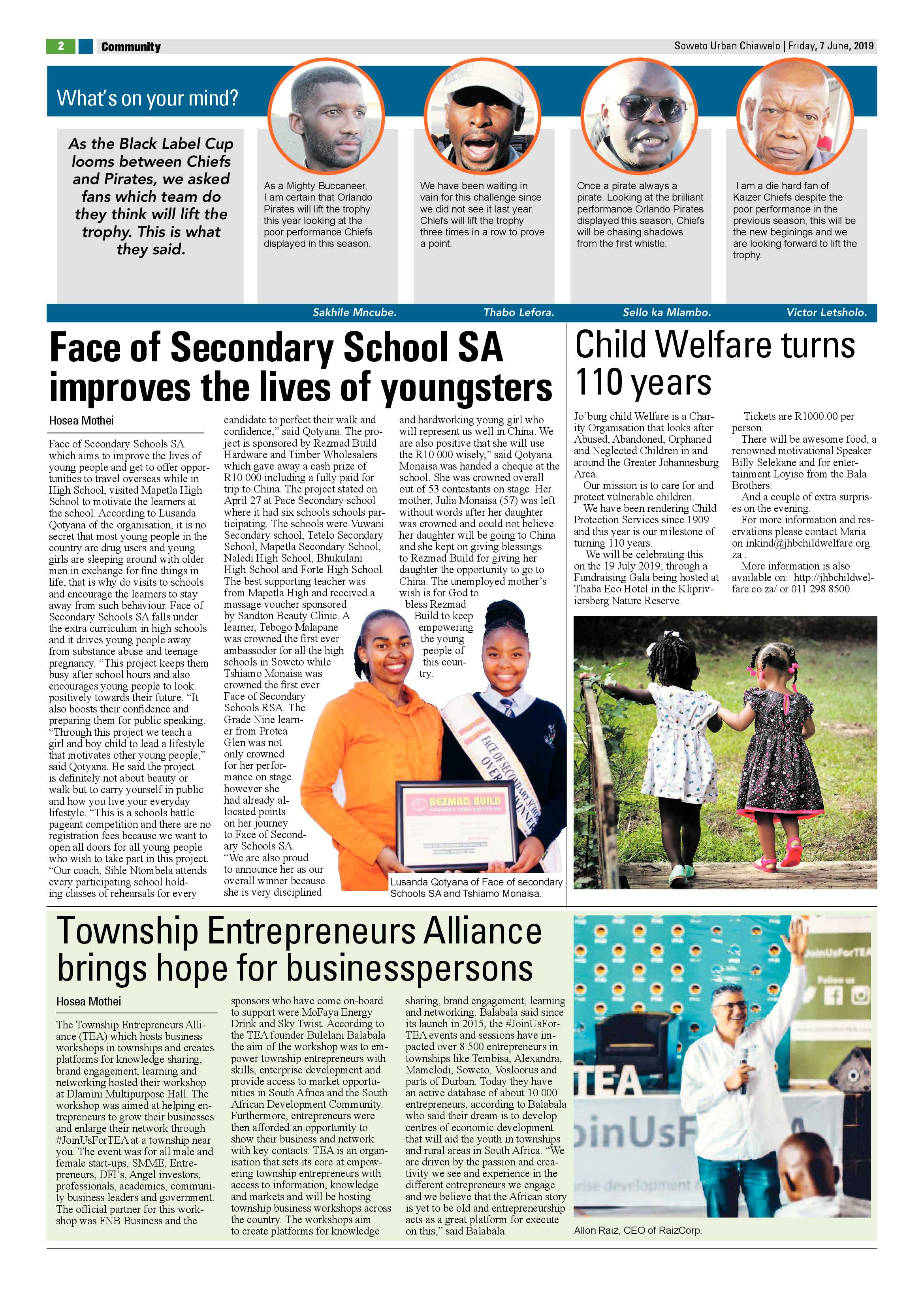 Chiawelo News – June 07, 2019 page 2