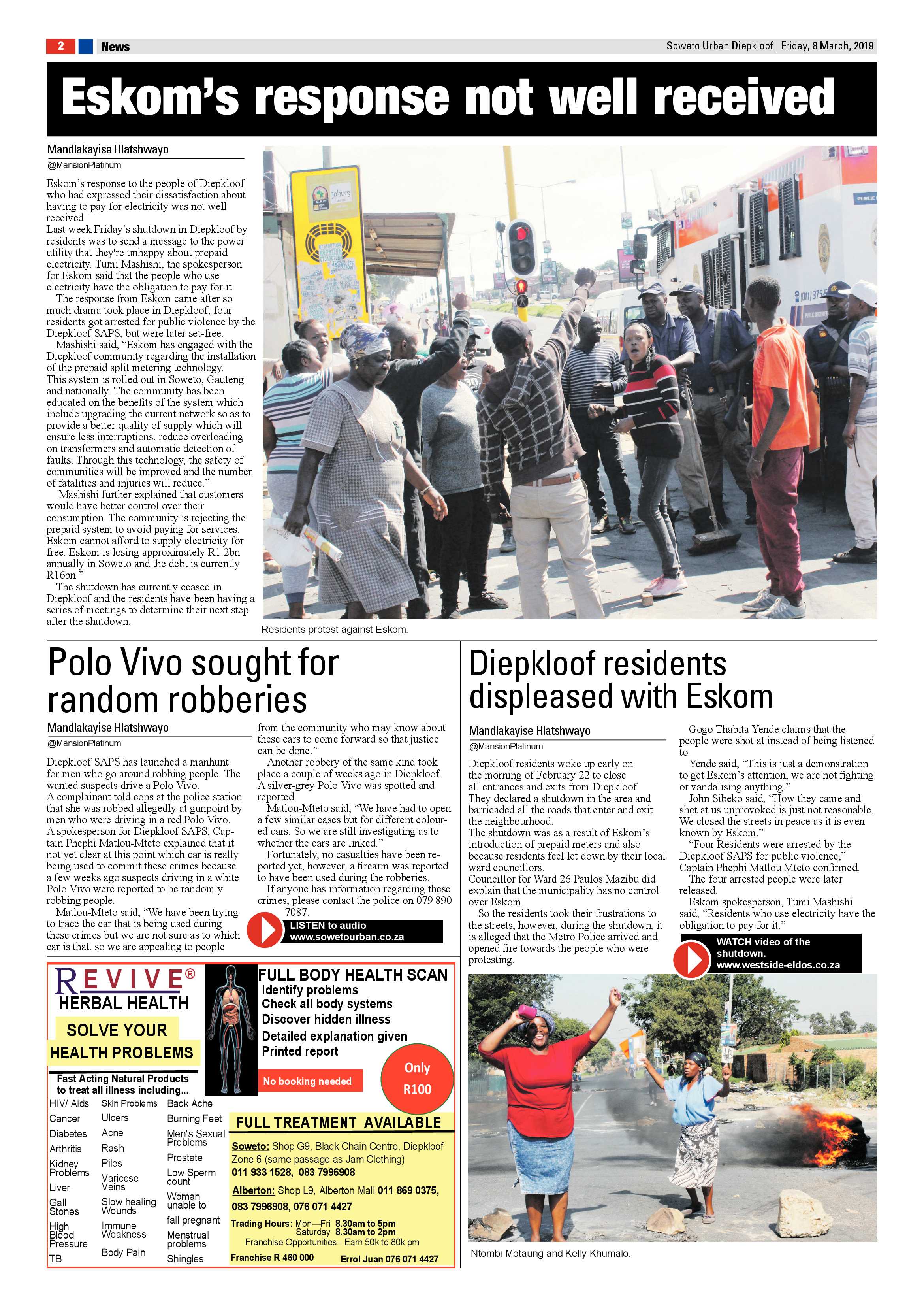 Diepkloof News – March 8 , 2019 page 2